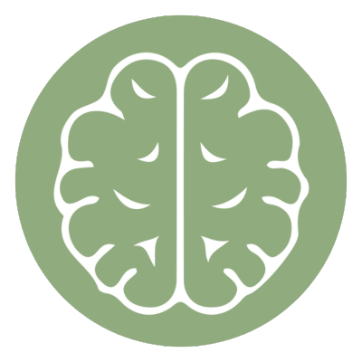 A stylized illustration of a brain inside a green circle, representing Dementia Assessments