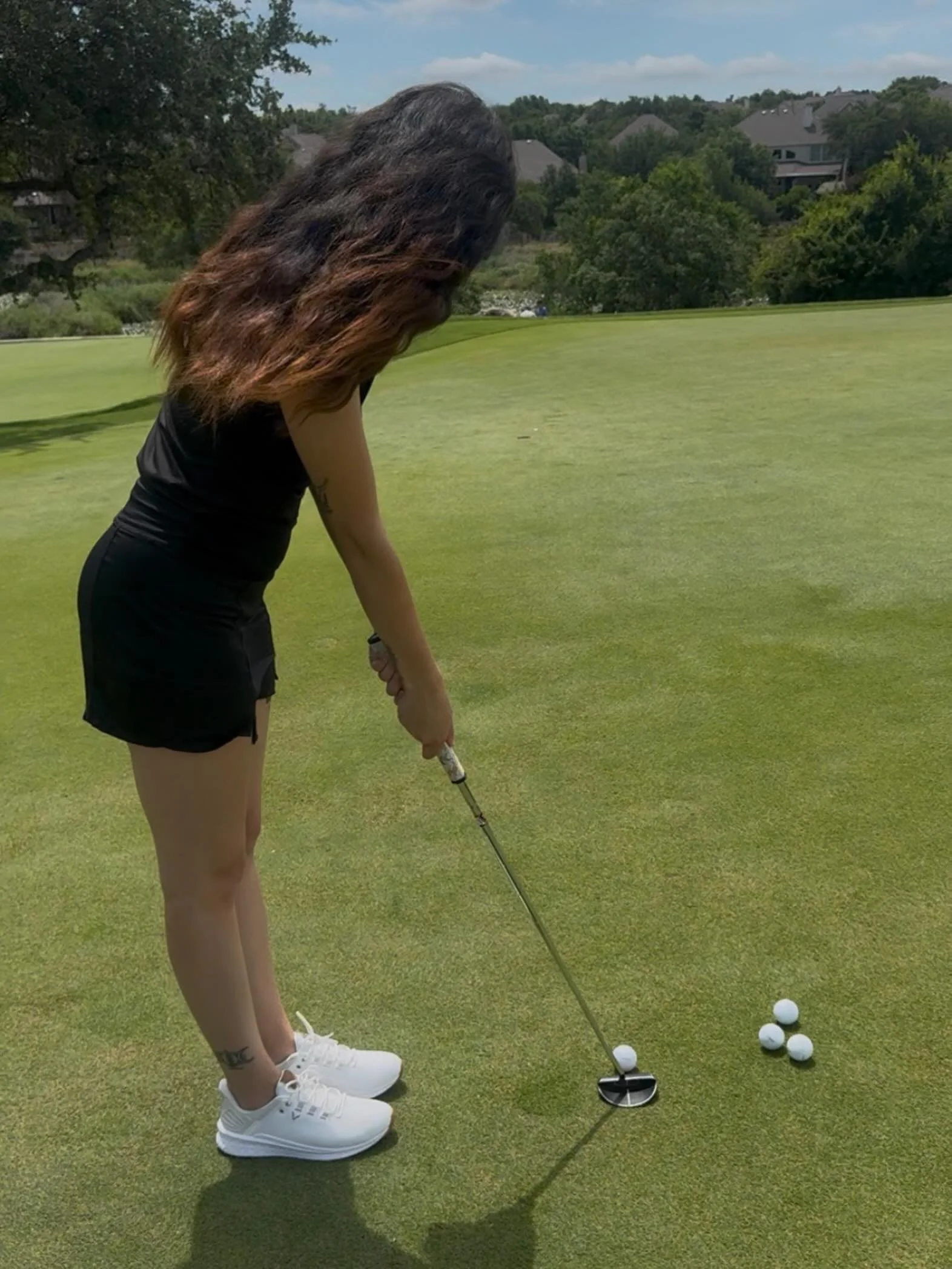 Funny how a few feet can feel like a mile when you&rsquo;re standing over a putt. ⛳️

Learning to trust the process, stay patient, and enjoy the game. 

#golfjourney #beginnergolfer #puttingpractice