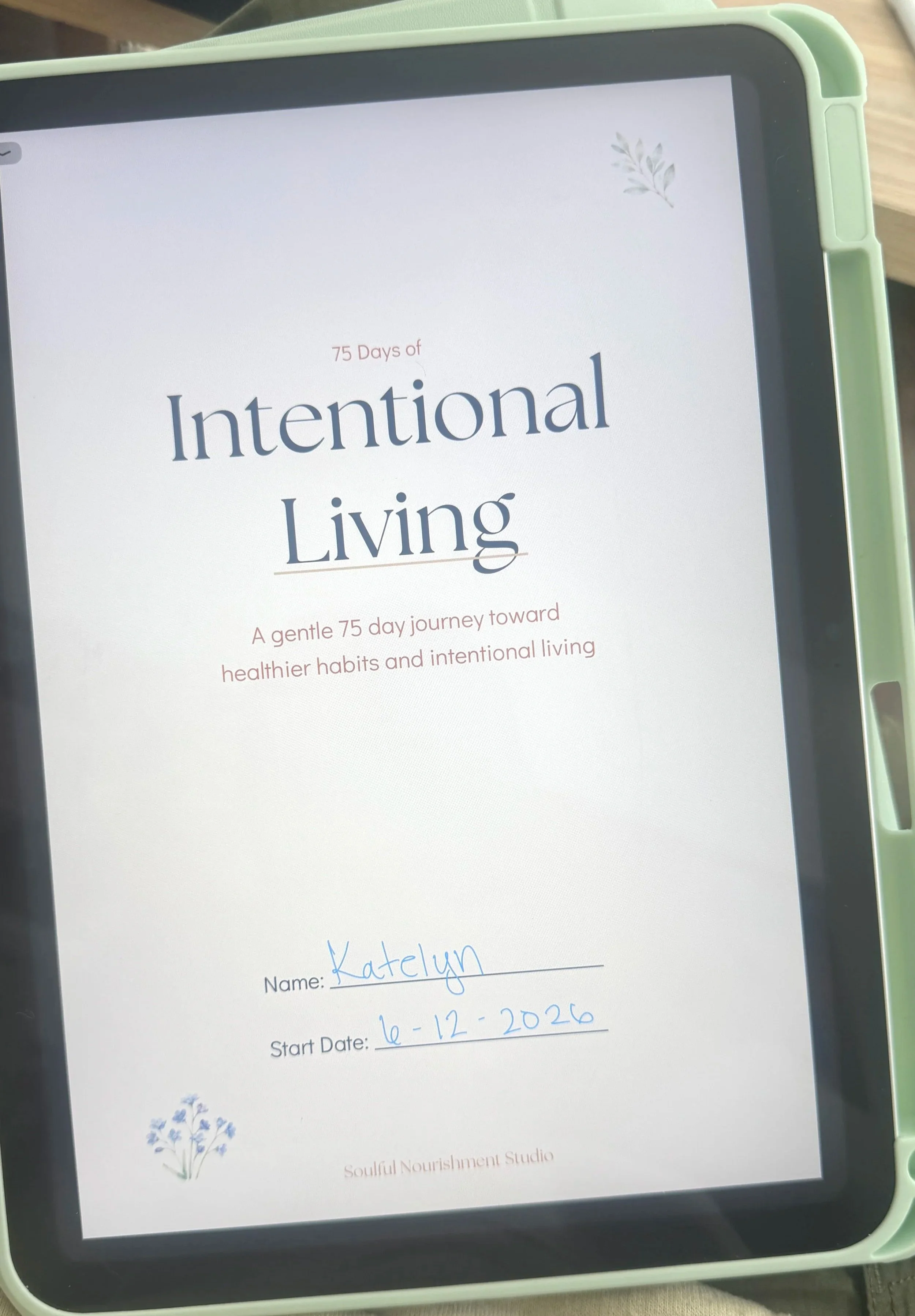 75 Days of Intentional Living 80pg.