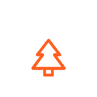 Icon of a calendar with a Christmas tree symbol in the center.