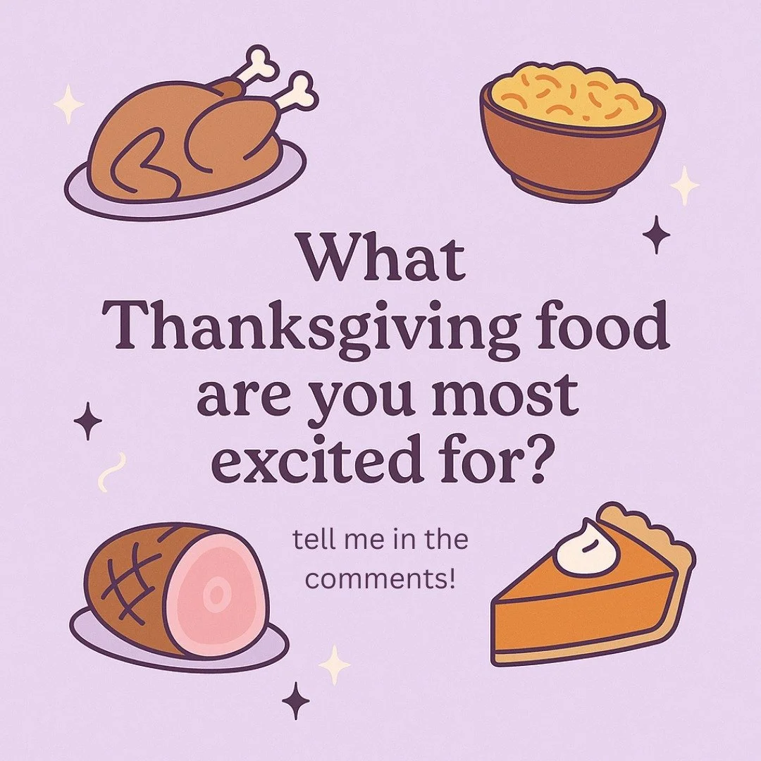 Let&rsquo;s settle the real Thanksgiving debate&hellip;

What dish are you actually most excited about this year?

Are you team ham, team turkey, team green bean casserole, or team &ldquo;I only show up for the desserts&rdquo;? 🥧💜

I&rsquo;ll go fi