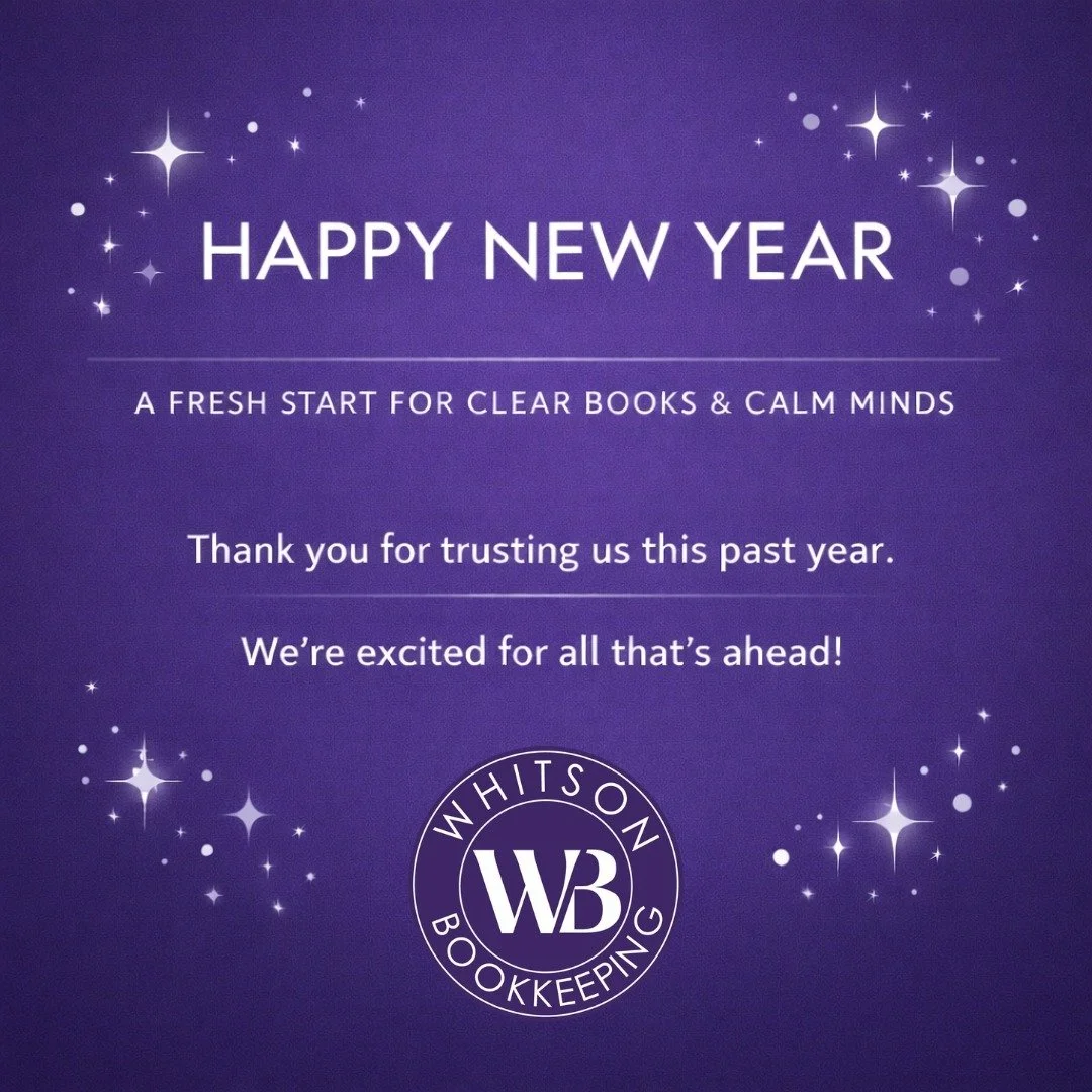 ✨ Happy New Year! ✨

A new year is the perfect time for a fresh start.

Here&rsquo;s to clear books, less stress, and a year built on consistency and confidence. 

Thank you to everyone who trusted Whitson Bookkeeping this past year. We&rsquo;re so g