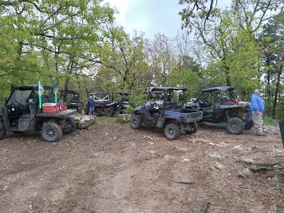 A group of ATVs located at the Wolf Pen Gap Trailhead.