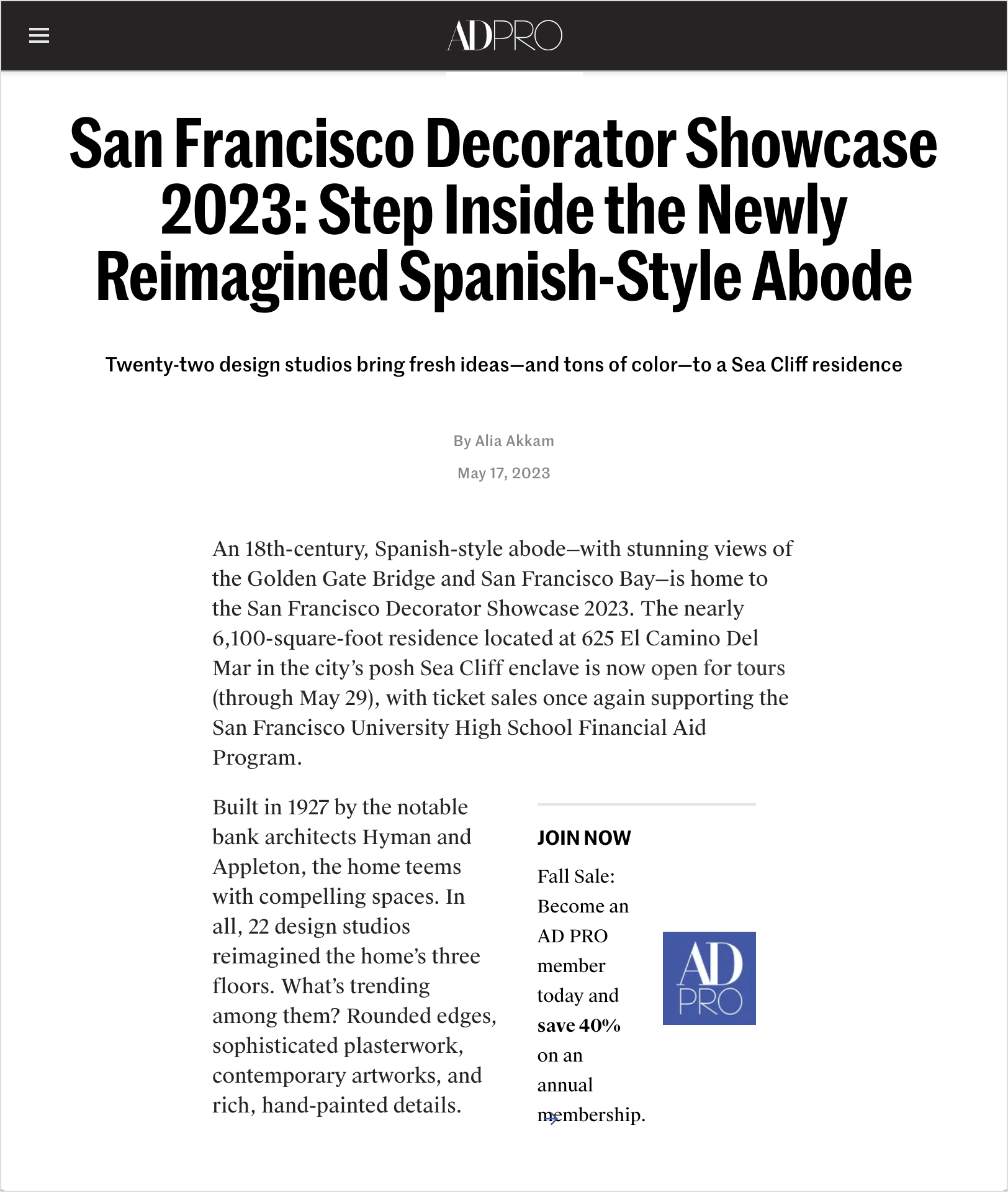 SAN FRANCISCO DECORATOR SHOWCASE 2023