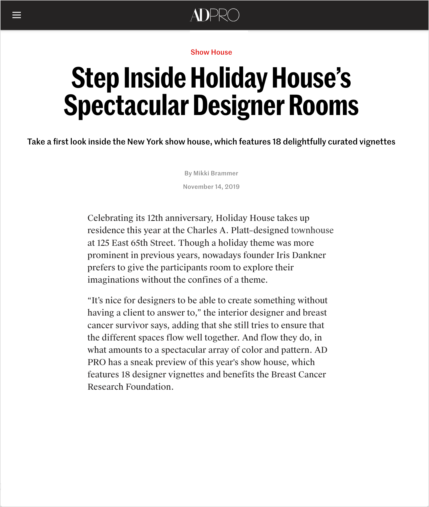 HOLIDAY HOUSE 2019