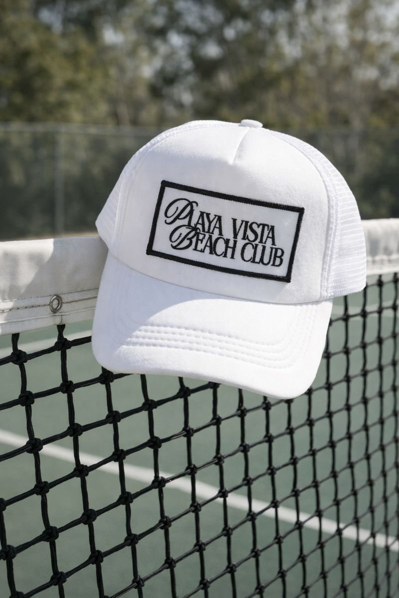 playa vista beach club custom trucker hat