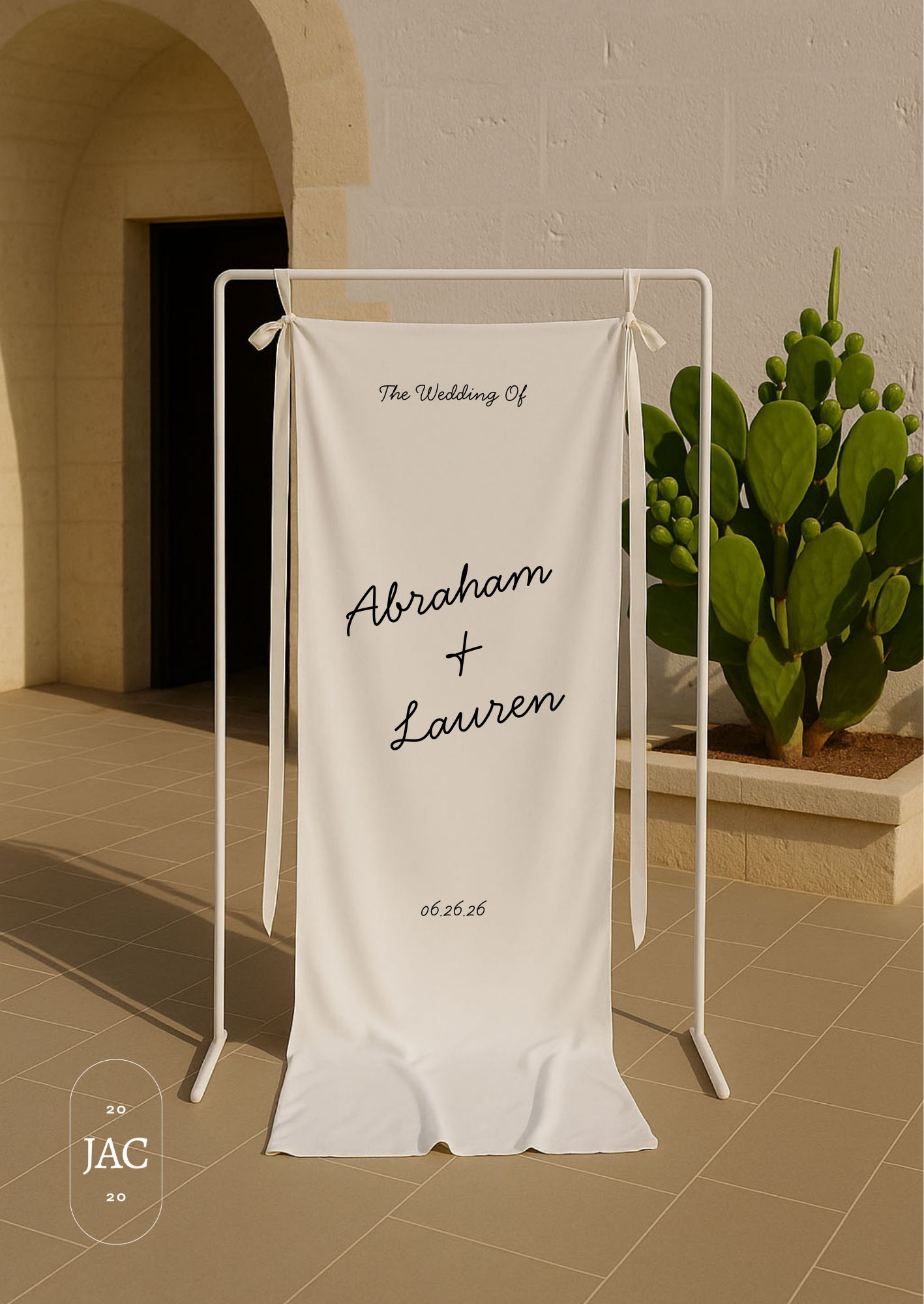 Rustic Western Fabric Welcome Sign