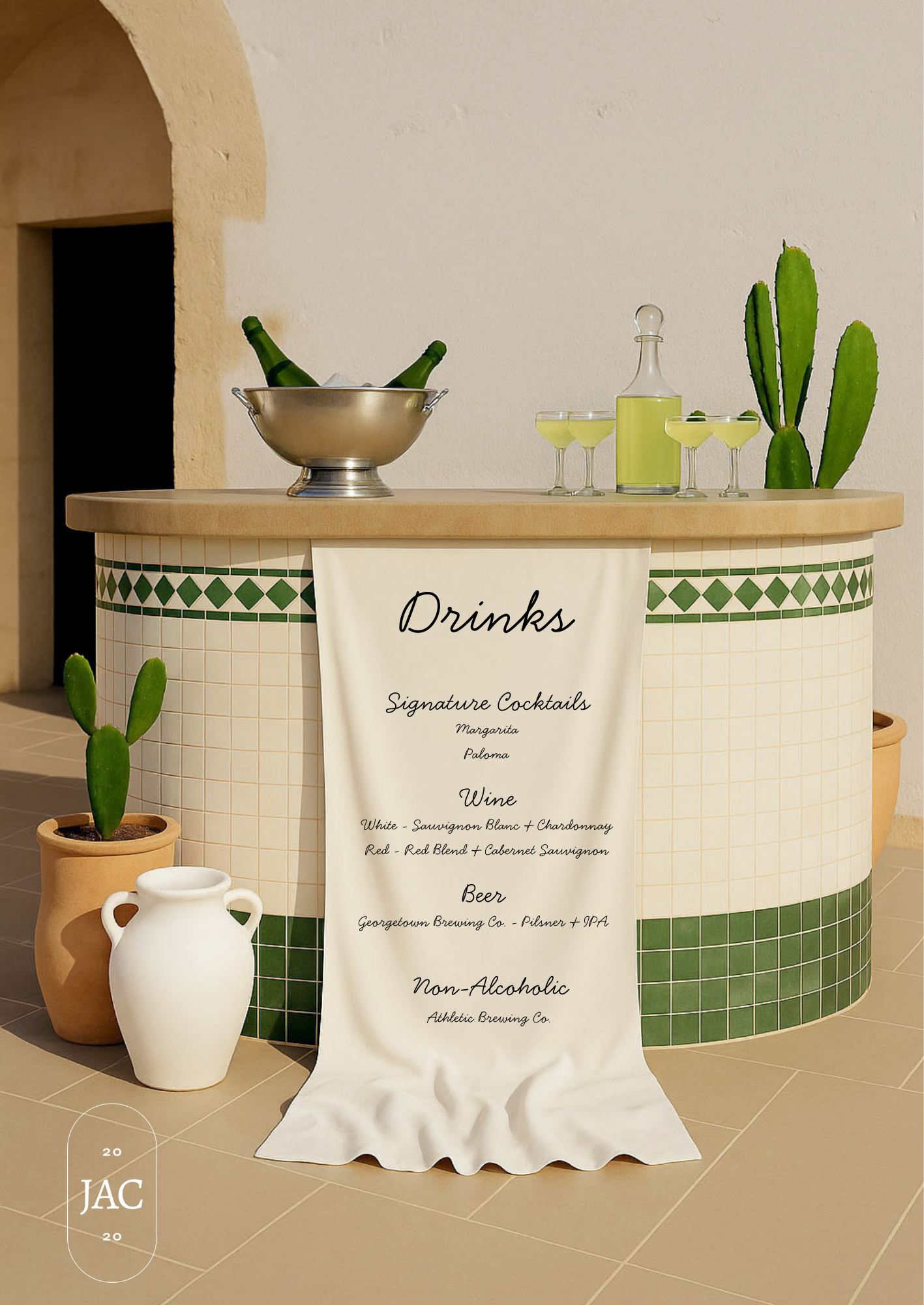 Rustic Western Fabric Bar Sign