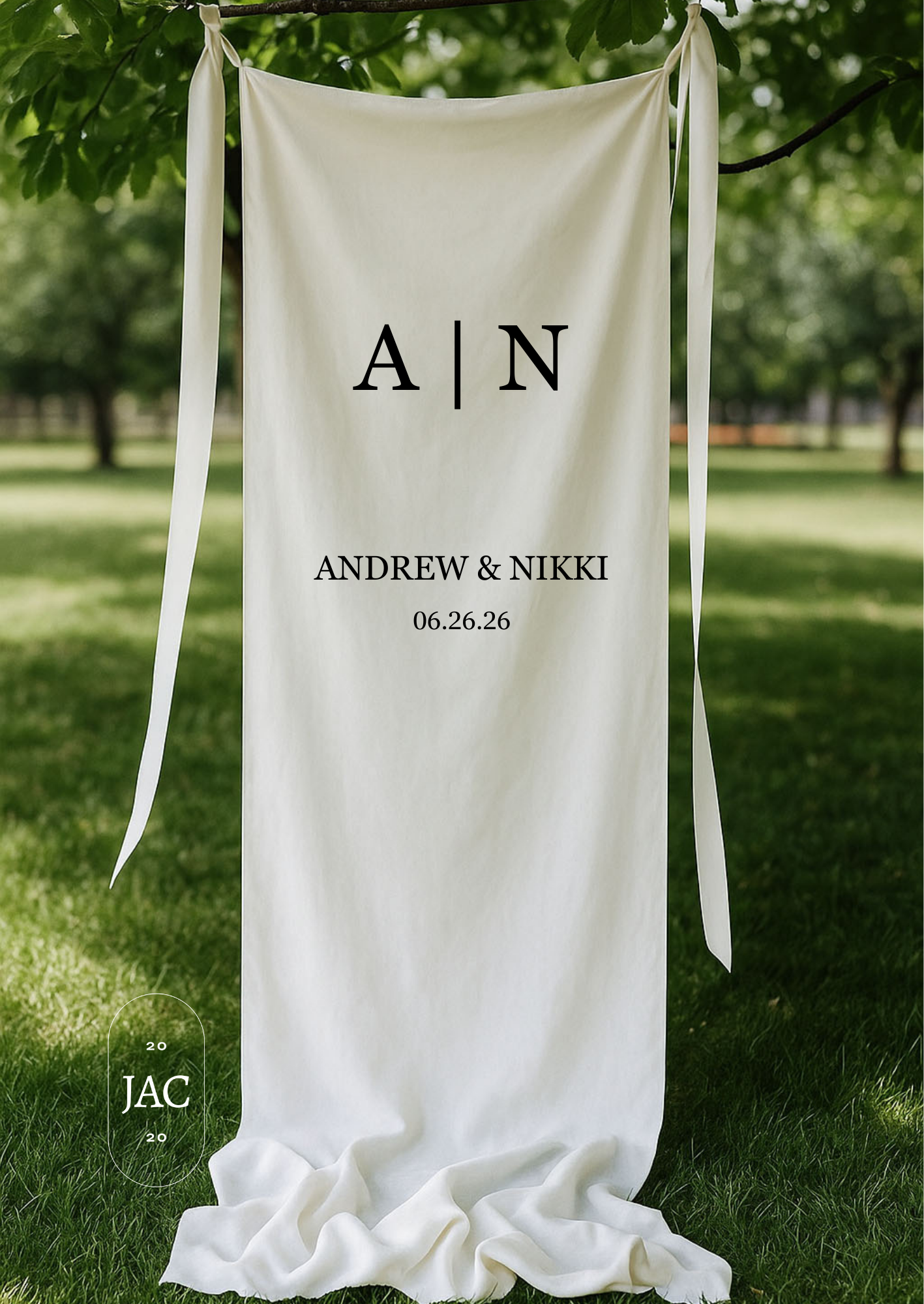 Modern Minimalist Fabric Welcome Sign