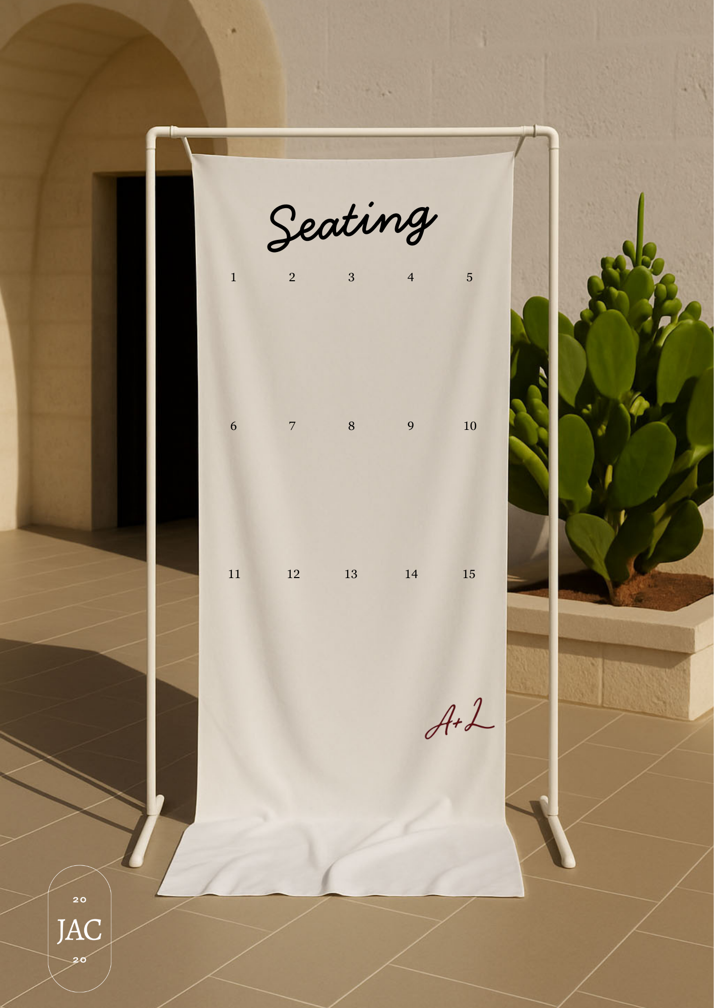 Rustic Western Cotton Wedding Seating Sign