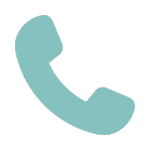 Icon of a blue telephone receiver.