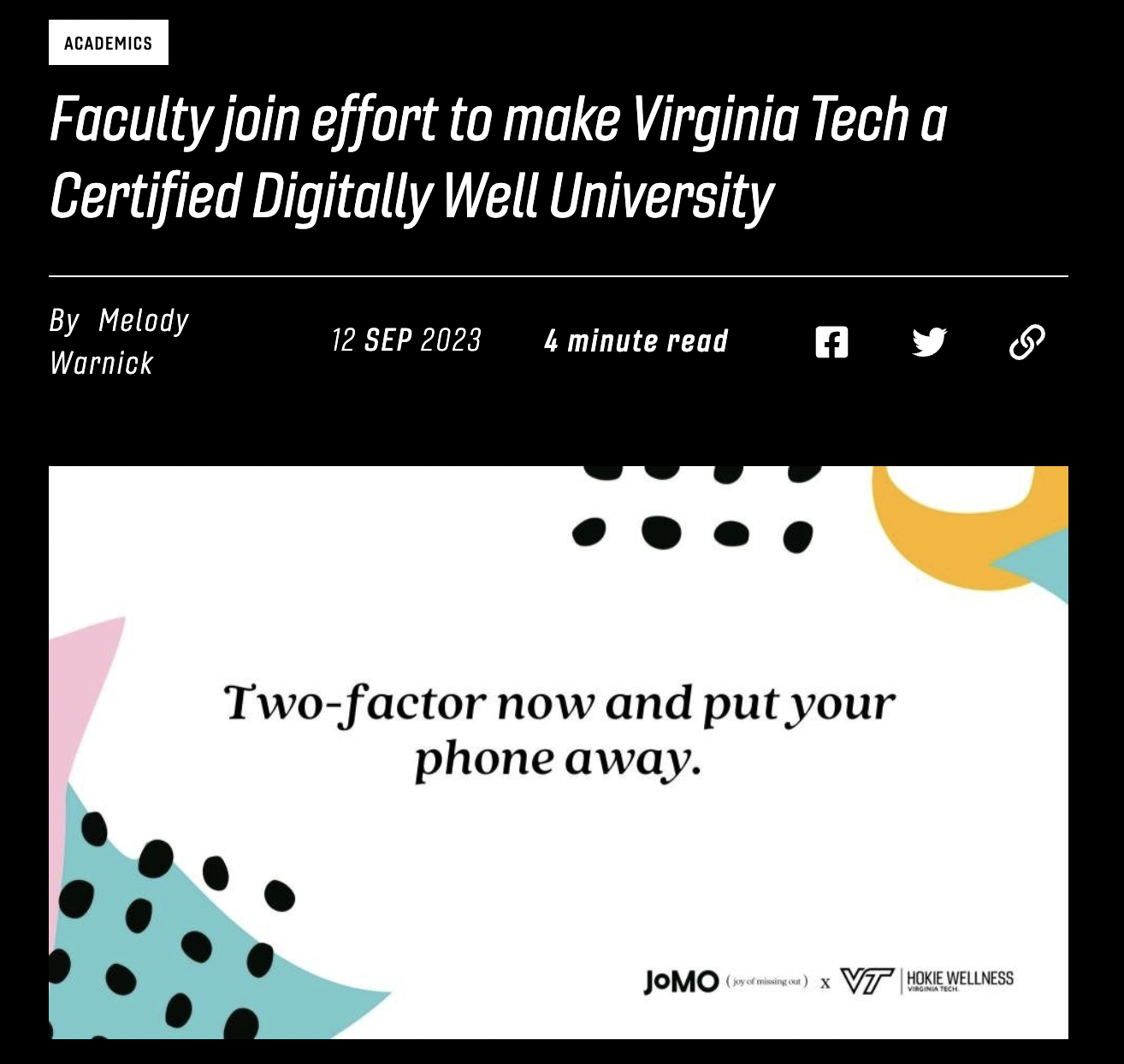 Digital Well-being in the Classroom