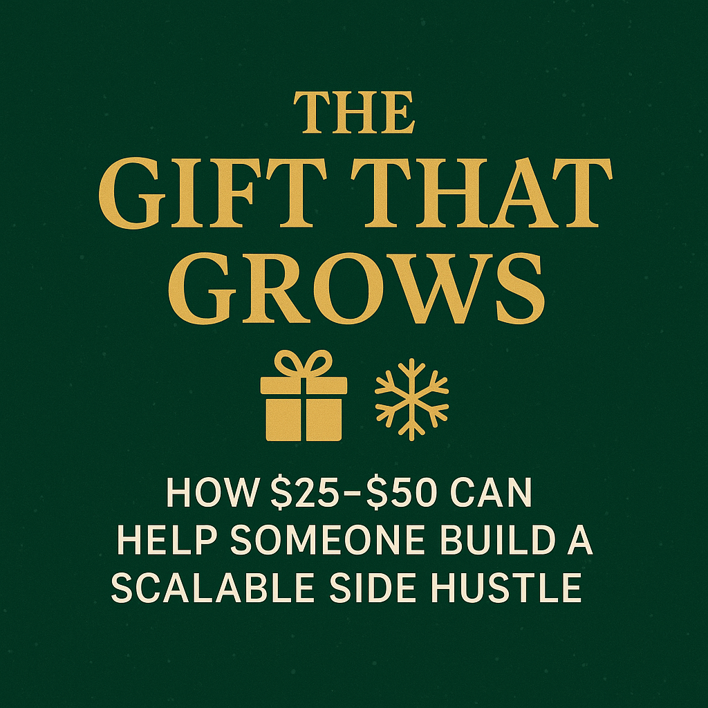 The Gift That Grows: How $25–$50 Can Help Someone Build a Scalable Side Hustle