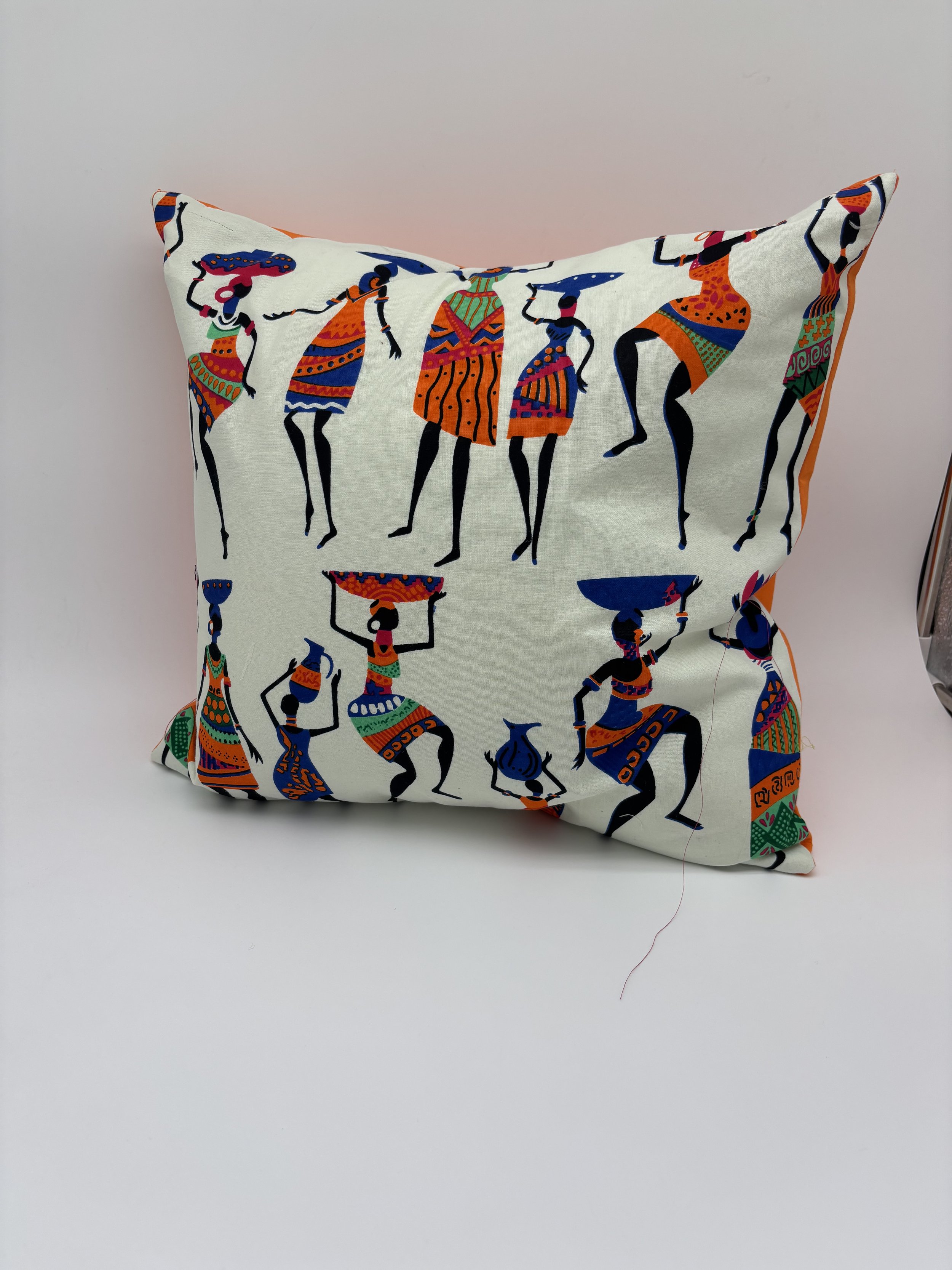 African Rhythm Throw Pillow Inserts (Orange BG)