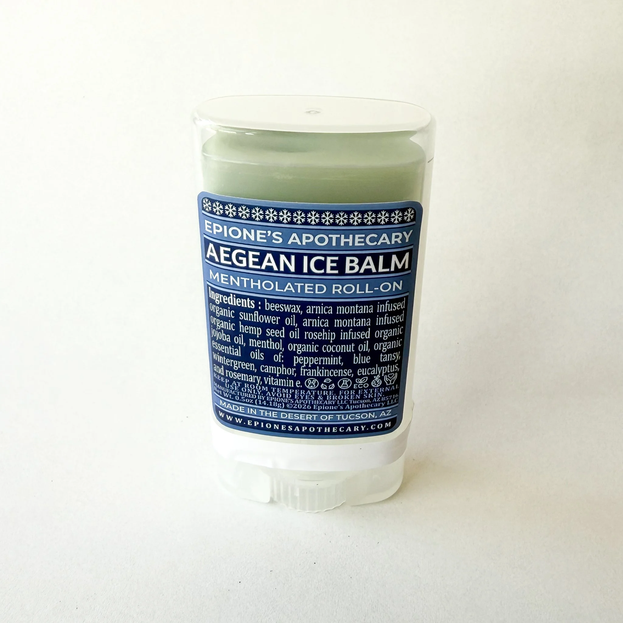 Aegean Ice Salve: Peppermint & Menthol
1/2 oz $14 