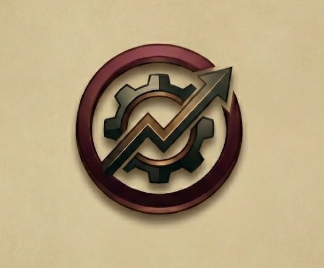 Futuristic digital interface with red glowing data visualizations, graphs, and target-like elements on a dark background.