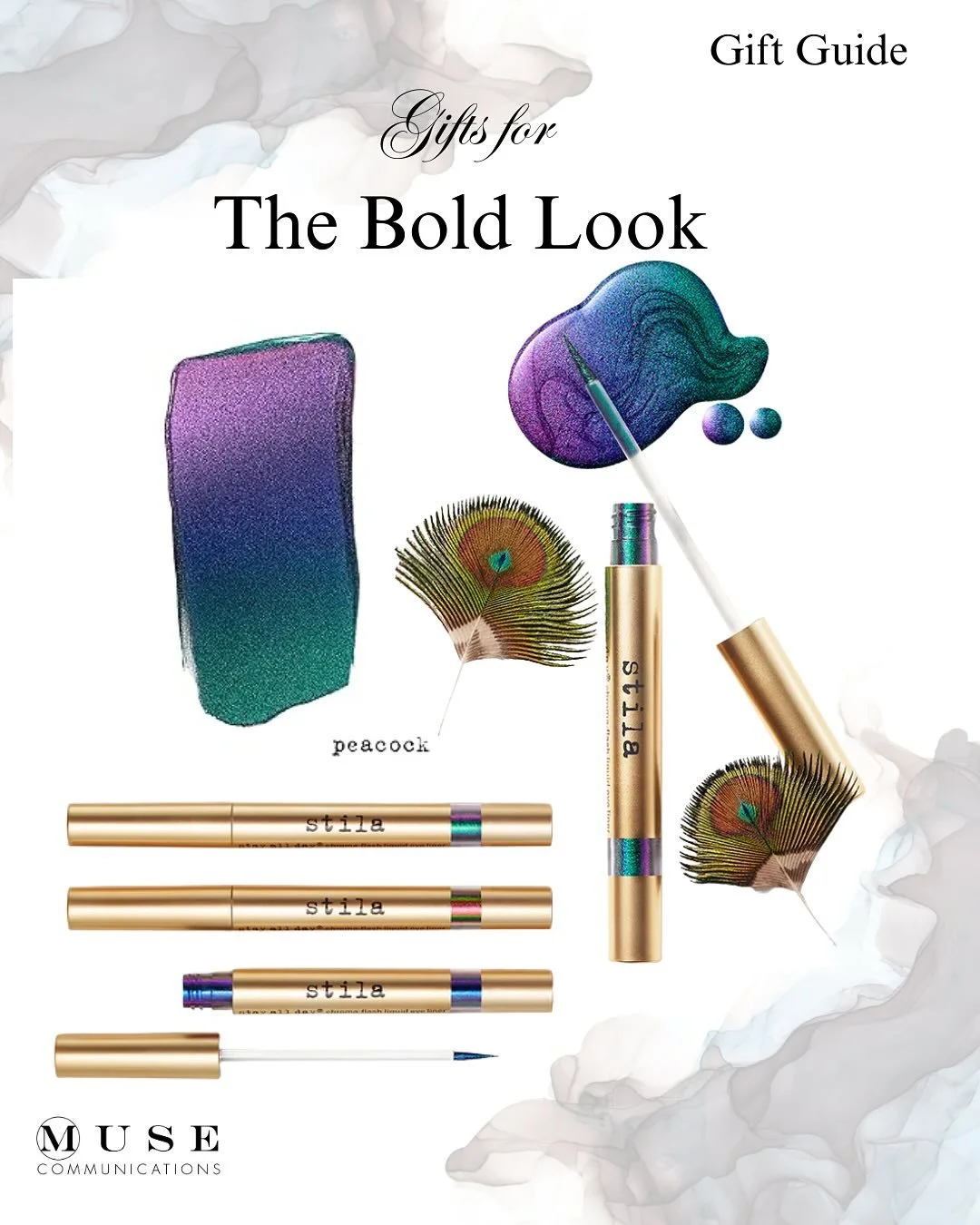 This week on our ultimate MUSE Christmas Gift Guide 🎁 we&rsquo;ve found the perfect present for fearless beauty lovers: @stilauk Chroma Flash Eyeliners that create The Bold Look with shimmering, vibrant colour. Perfect for making a statement this fe