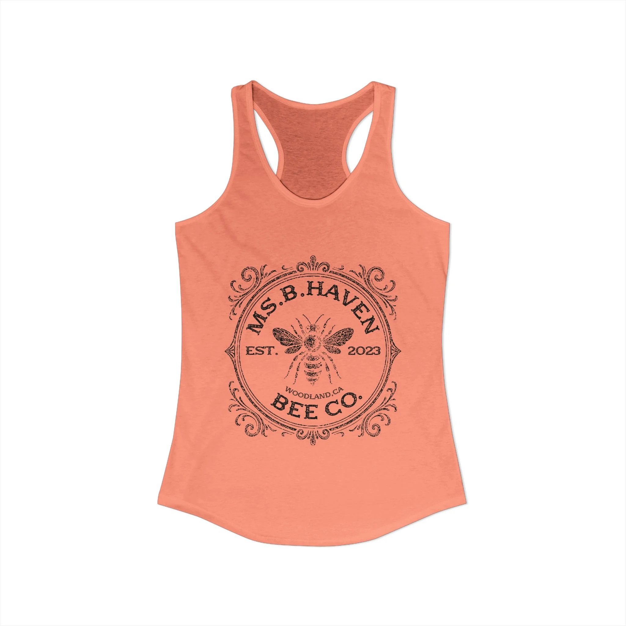 Bee Co. Racerback Tank (White, Grey, Hot Pink, Peach)