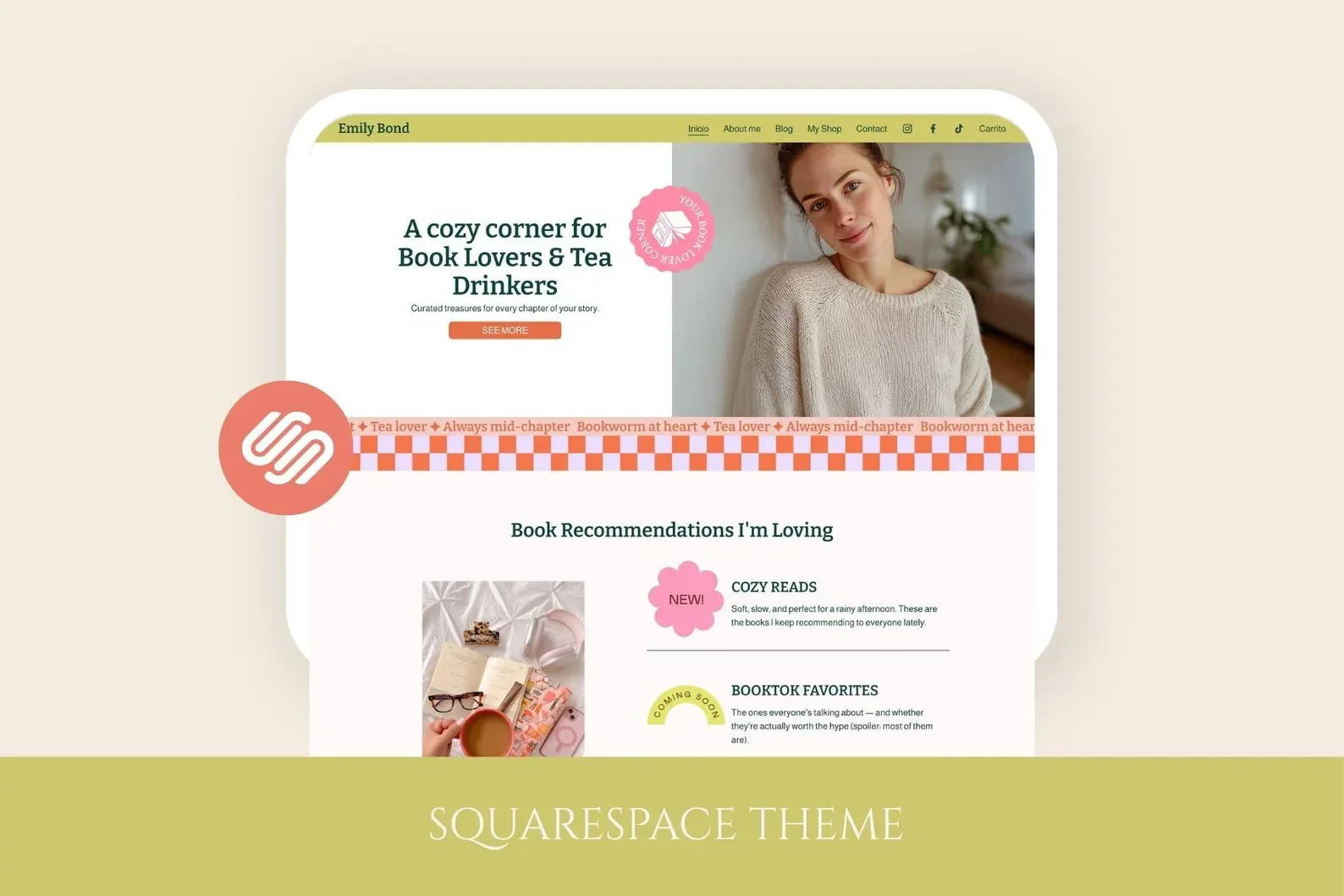 Squarespace Template for Bloggers, Influencers & Content Creators