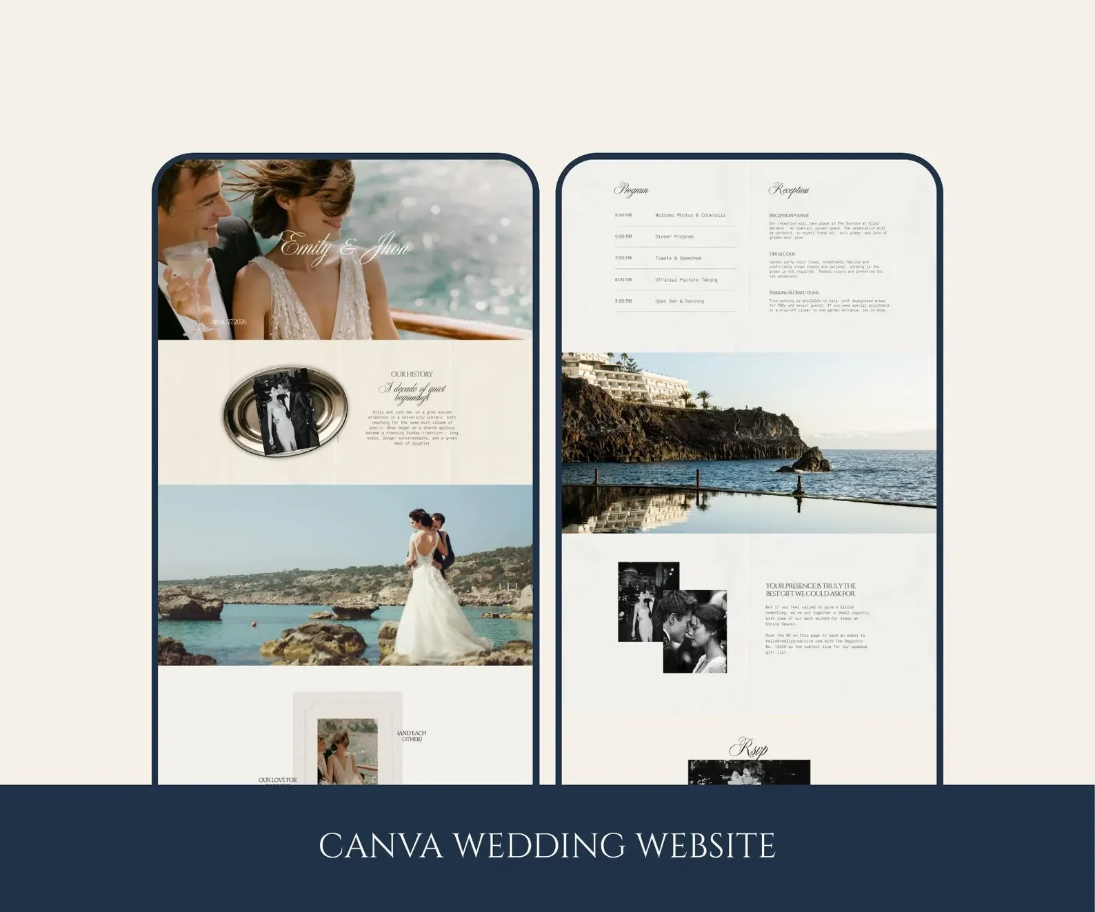 Modern and Elegant Wedding Website Template
