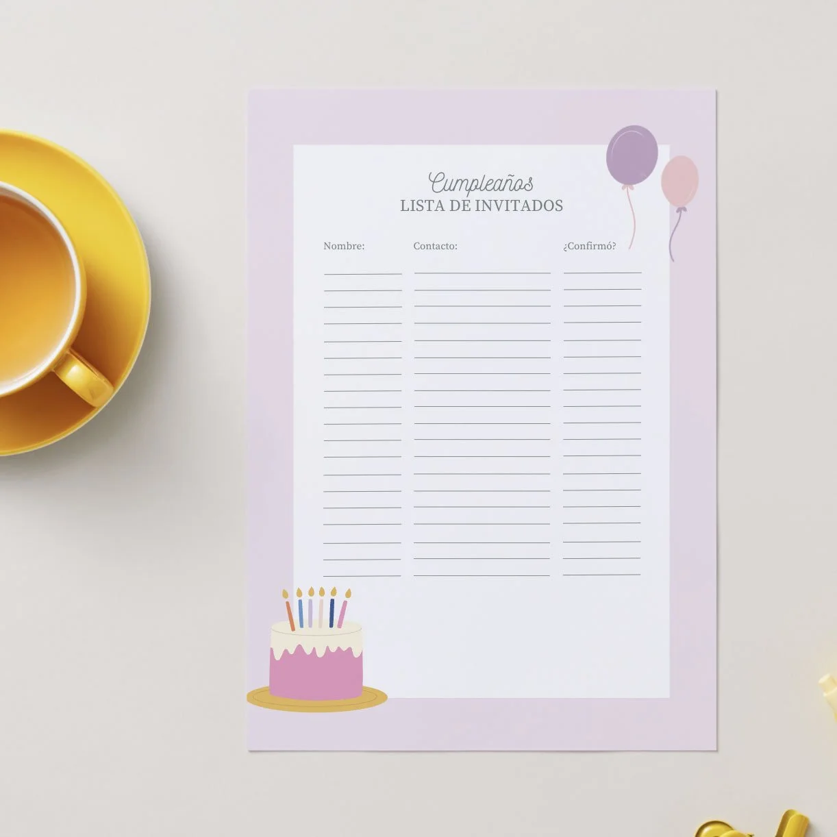 Lista de invitados (Archivo digital)