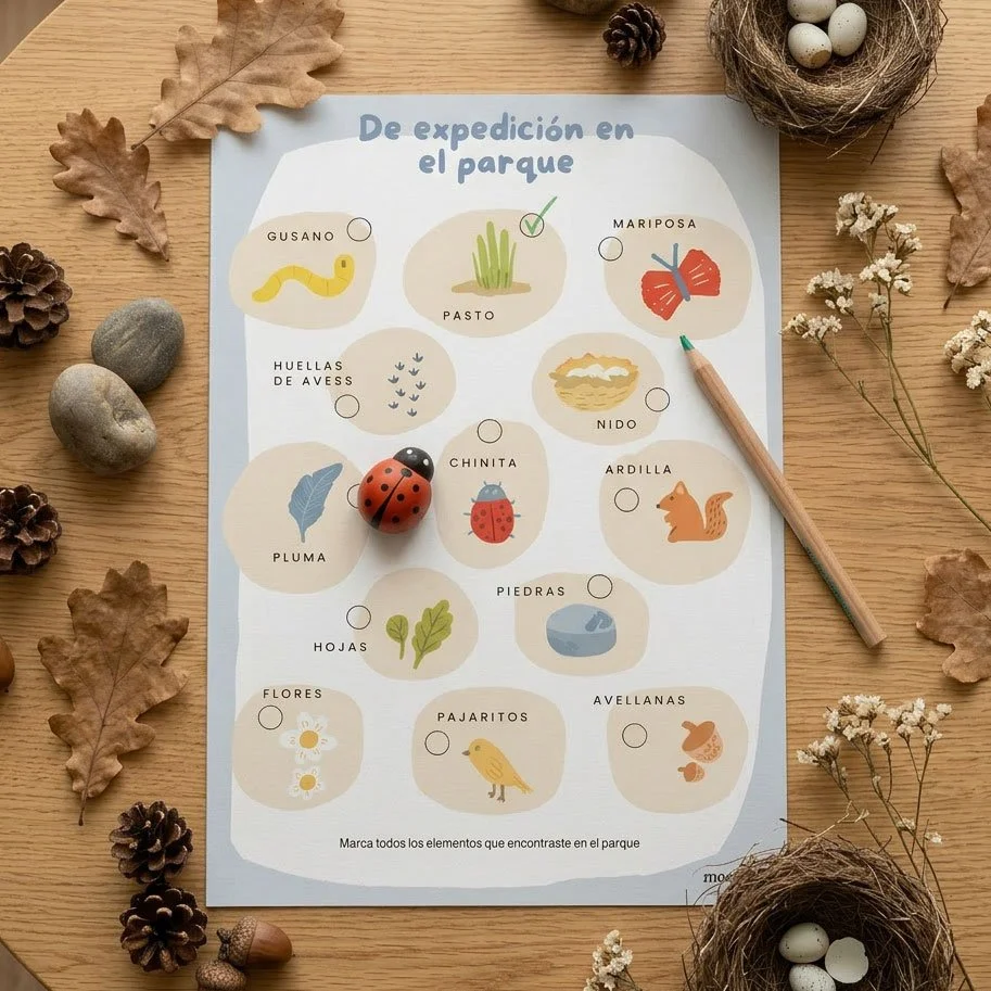 Lámina de paseo por el parque