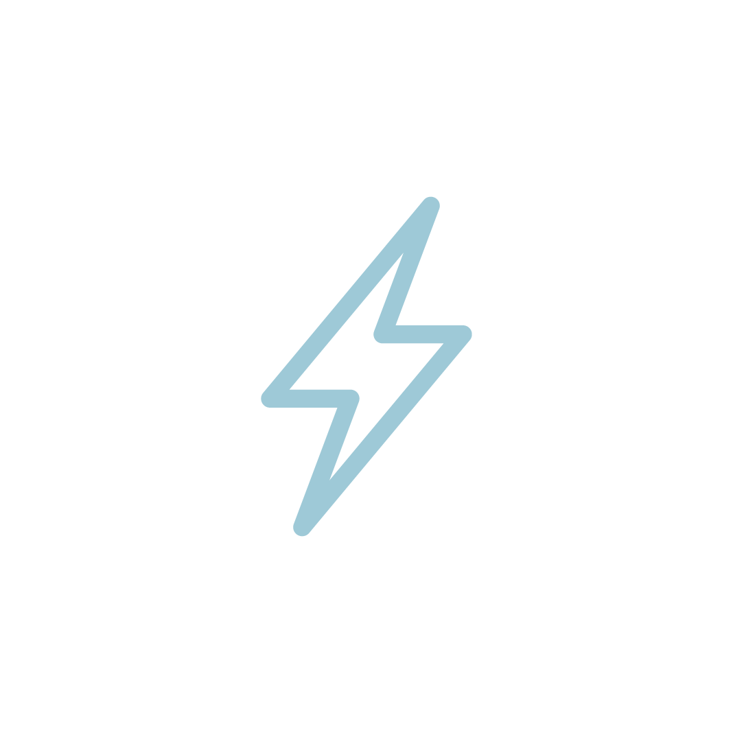A gear with a lightning bolt inside it, representing electrical or mechanical power and energy.