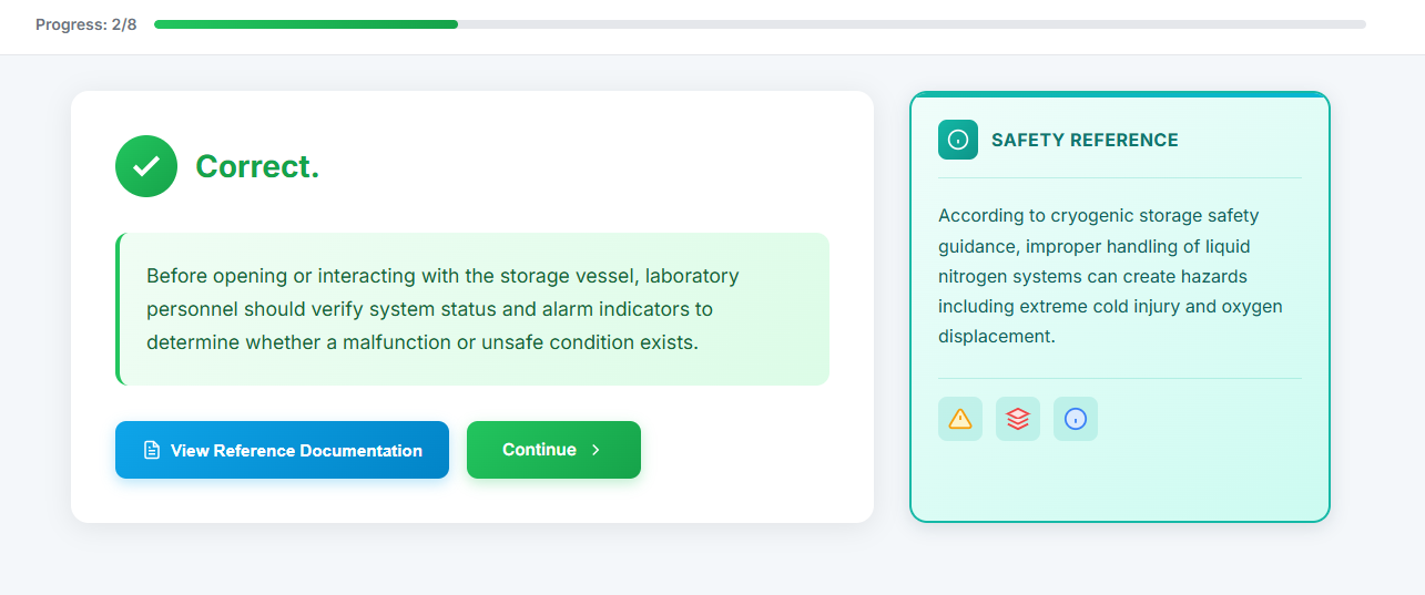 The module includes links to all important material, including manuals and SOPs. Please note that the live demo for this training has had all proprietary and identifying information removed. 