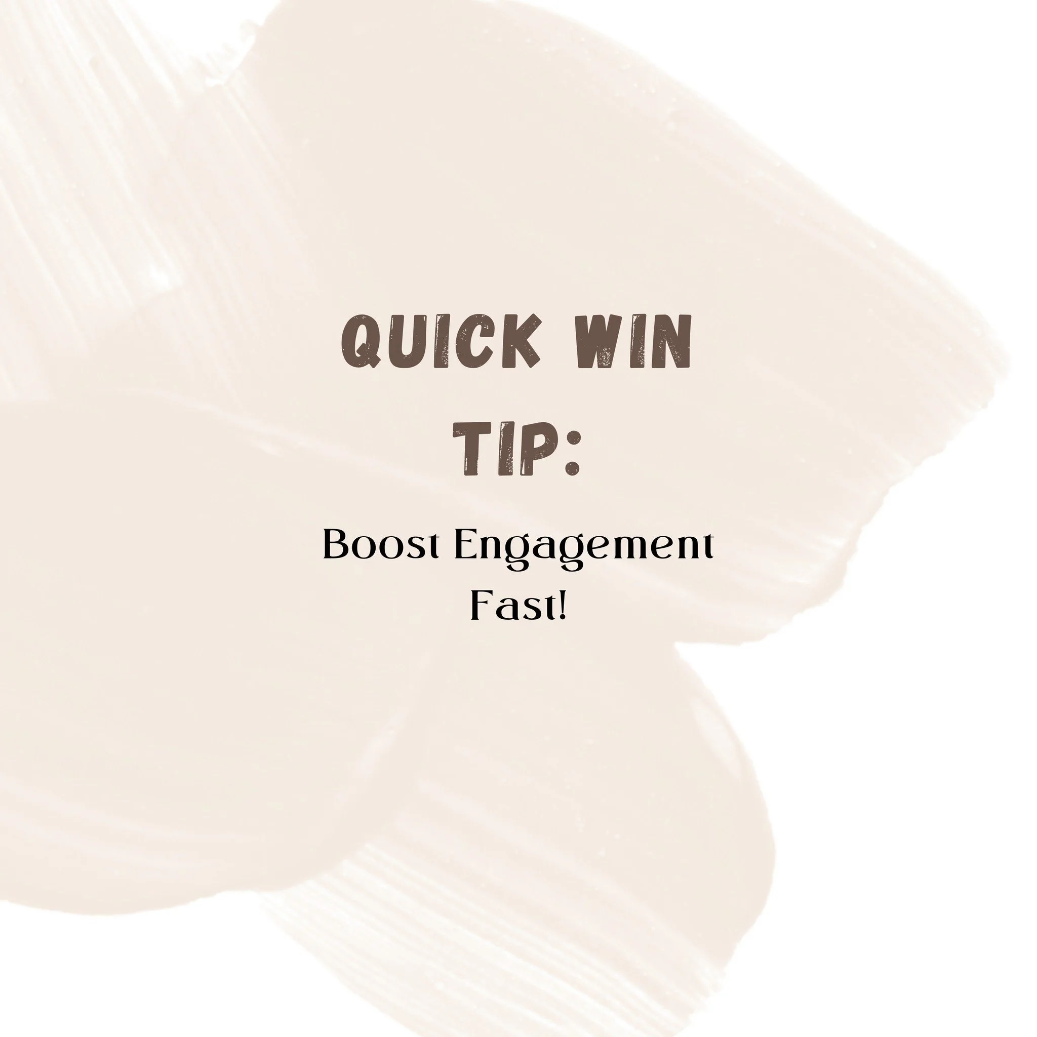 💡 Quick Marketing Tip: Boost Engagement Fast!

Want more comments, likes, and conversations on your posts? Start by asking your audience a simple, relevant question. It&rsquo;s an easy way to connect, learn, and grow your reach!

Try it today and se