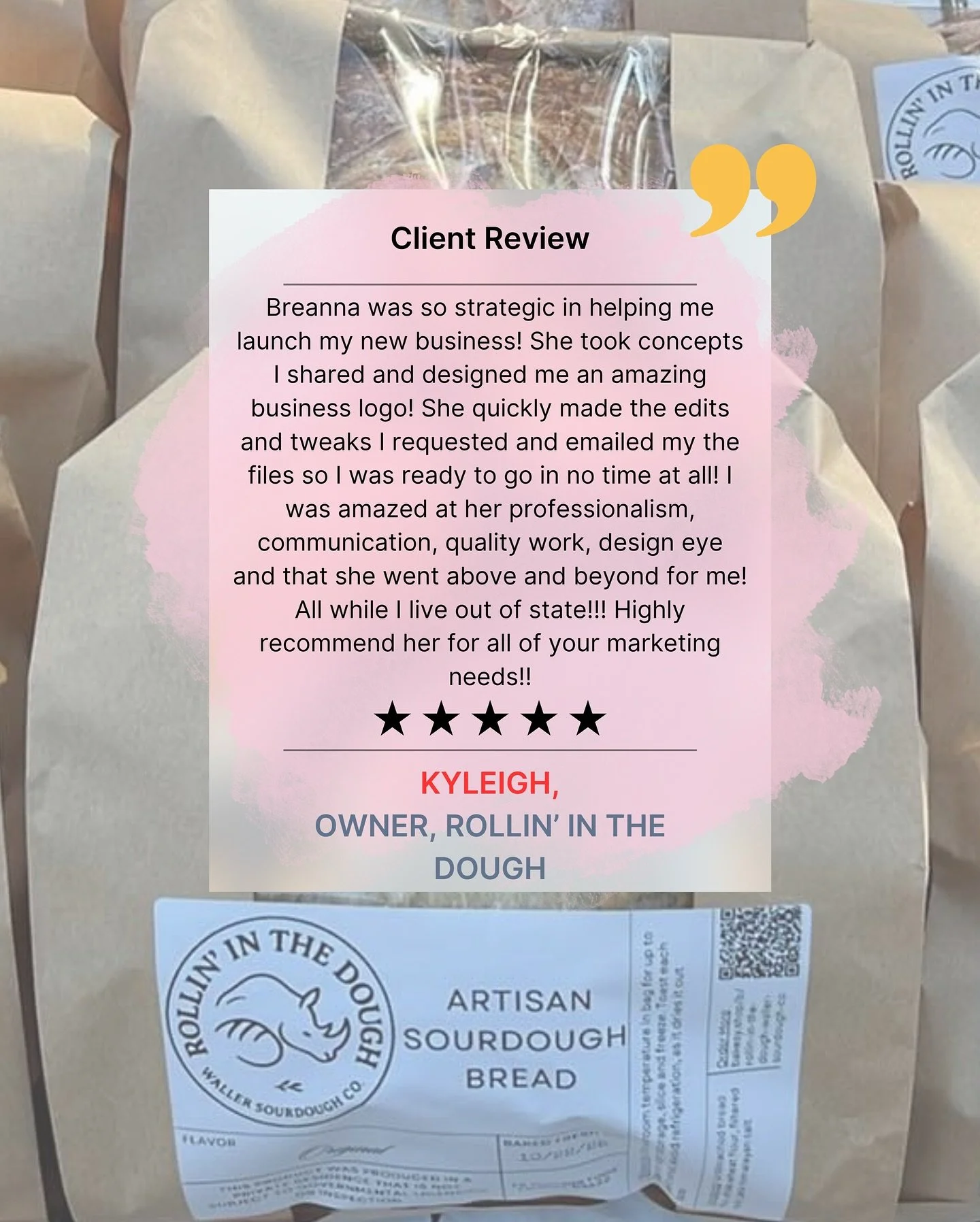 🌟 Client Success Spotlight 🌟
It&rsquo;s always an honor helping passionate entrepreneurs bring their vision to life &mdash; like KyLeigh, owner of Rollin&rsquo; in the Dough! From brand strategy to logo design, every detail was crafted to reflect h