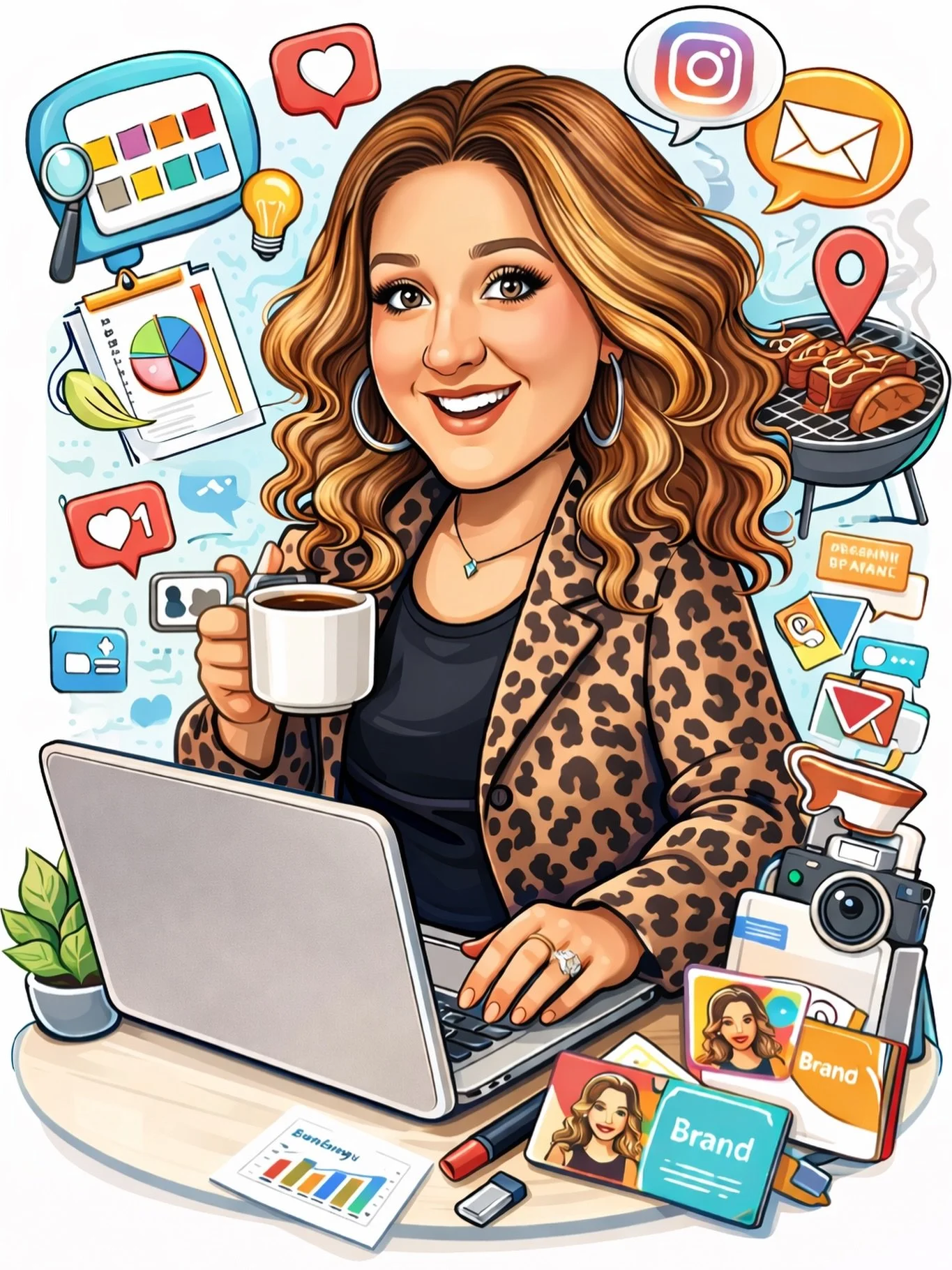 I&rsquo;m so down with this trend 🤍

&ldquo;Ask ChatGPT to create a caricature of you and what you do based on what it knows about you.&rdquo;

It felt like the perfect time to re-introduce myself, so here&rsquo;s a little snapshot of who I am 🤪

&