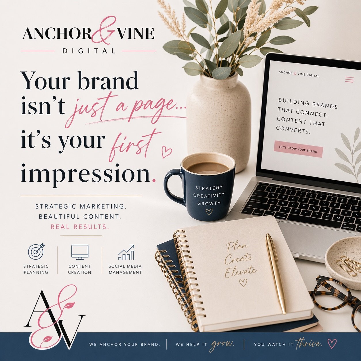 Your brand isn&rsquo;t just something people scroll past&hellip;
it&rsquo;s something they experience the moment they find you.

If your content, website, or overall presence feels disconnected, your audience feels that too.

At Anchor &amp; Vine Dig