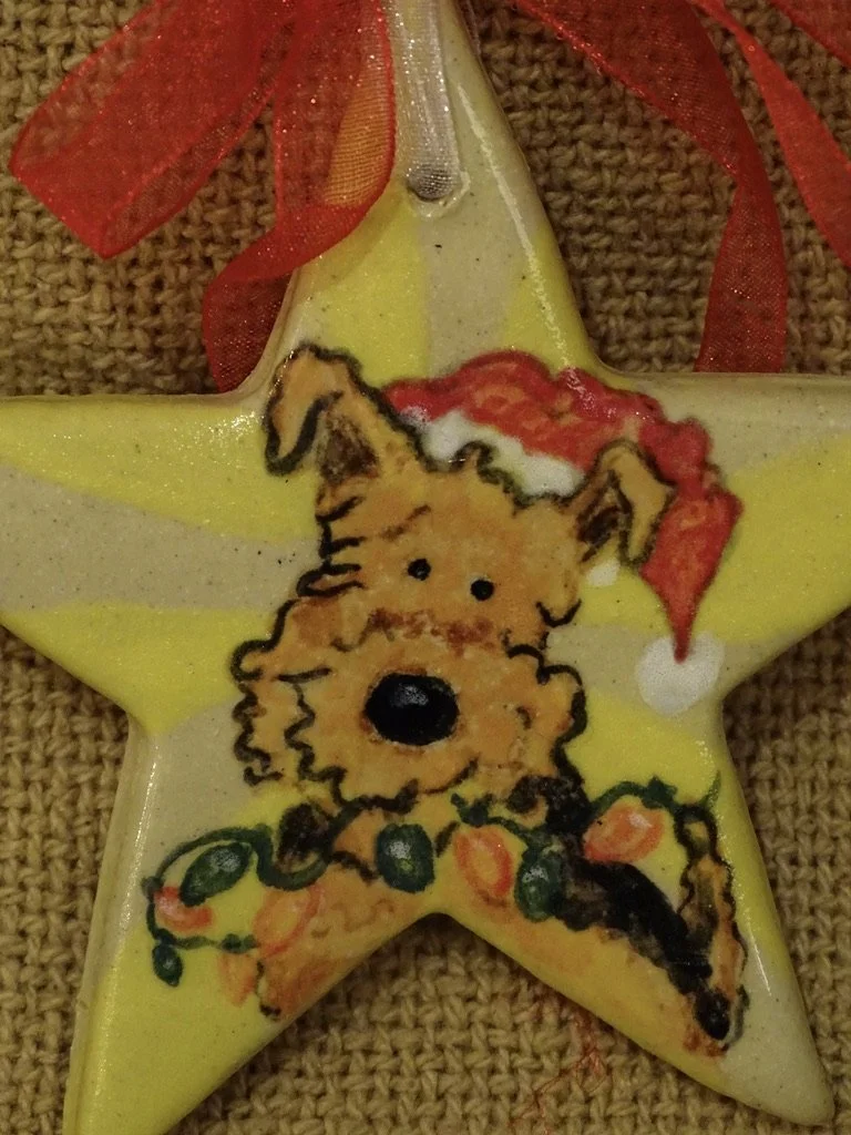 Merry Terrier Christmas in the Aire Ornament