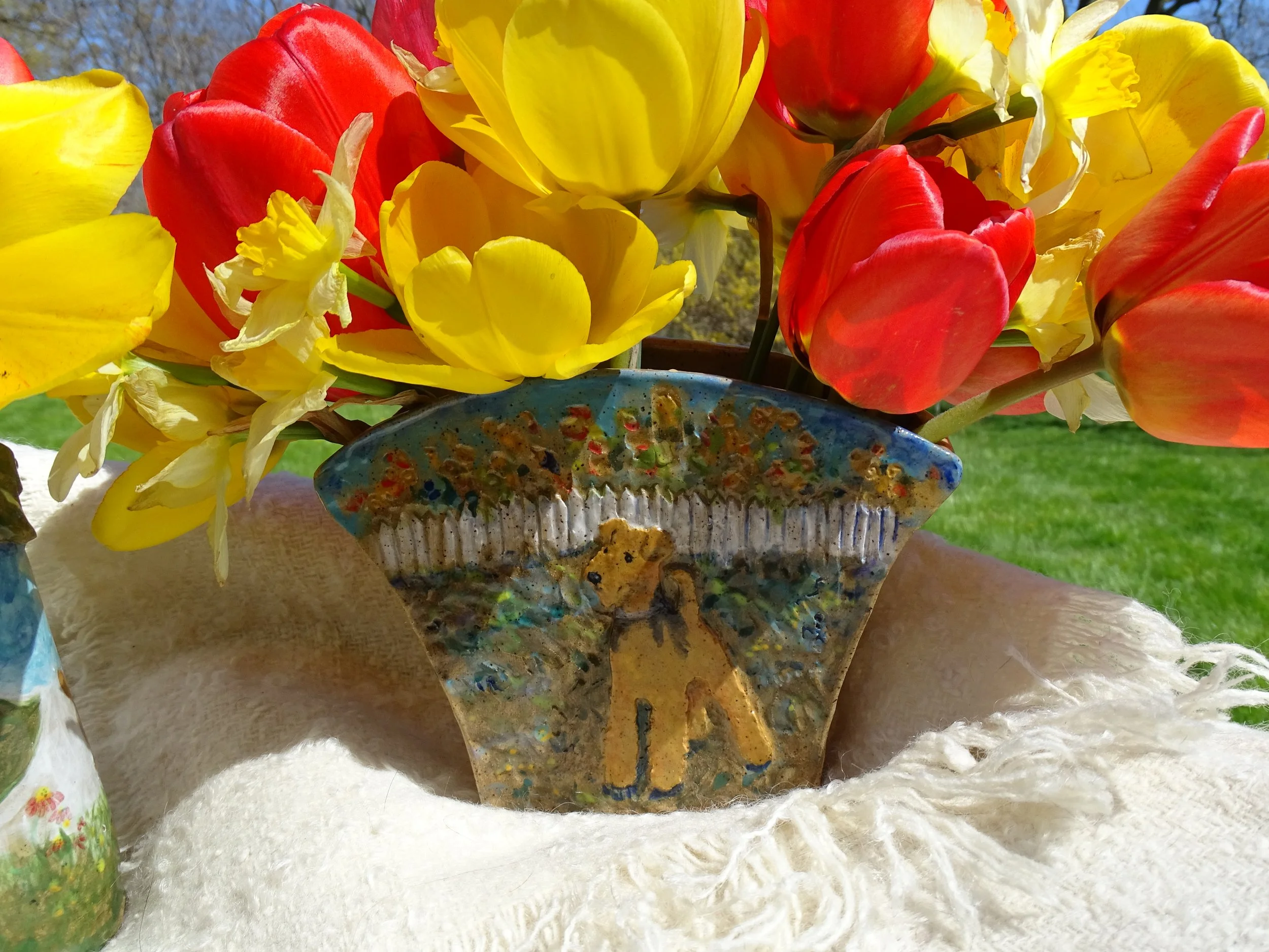 I'm an Airedale Fan ! Vase