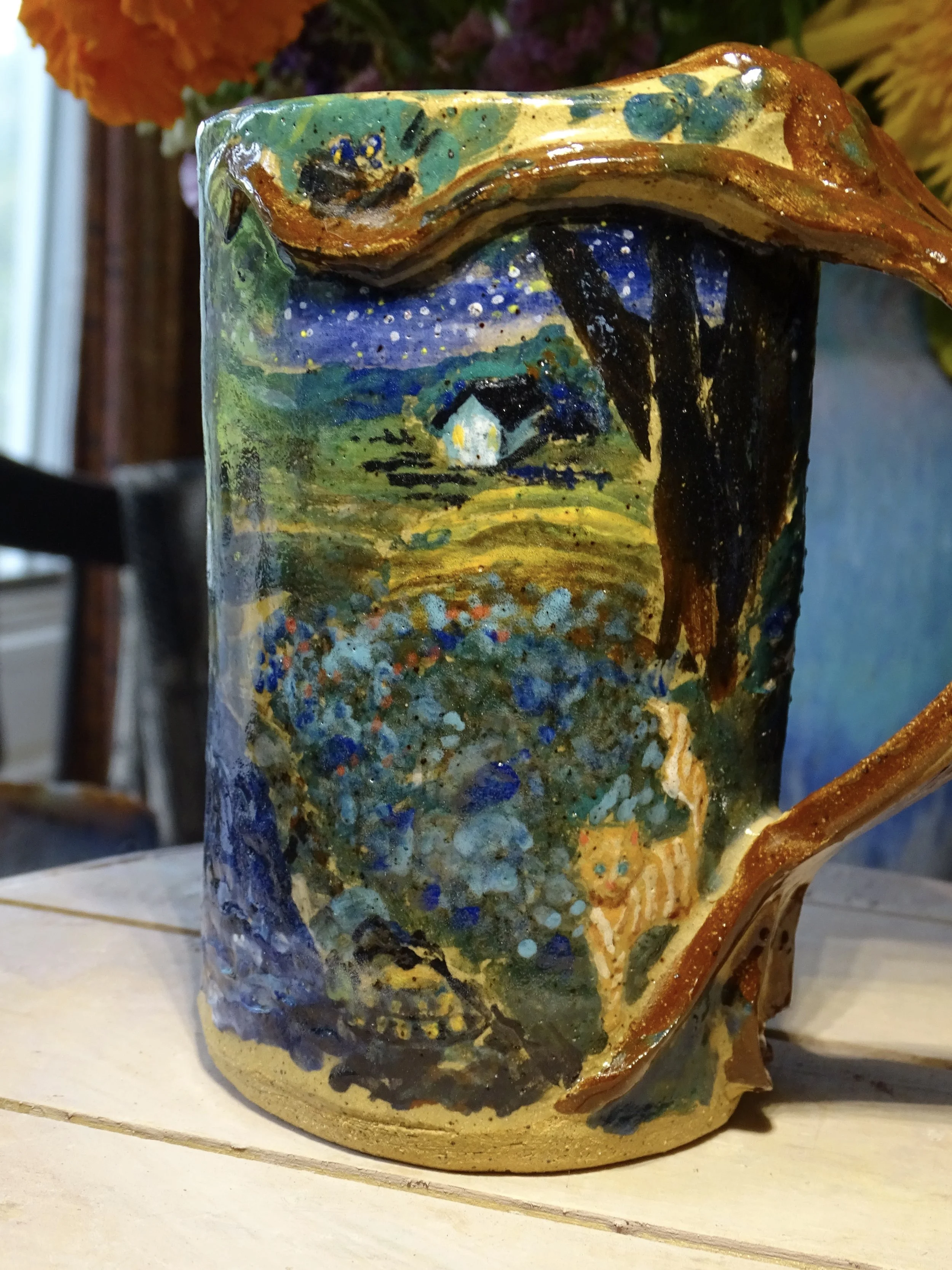 starry+night+Mug, VanGogh,+Art+Pottery+Gift+Stonewar+Mug, Your+Artsy+Airedale+Pottery,Airedale+Terrier.JPG