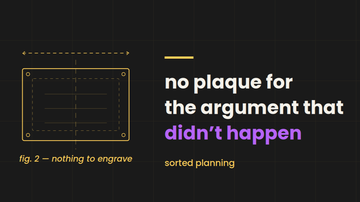 no plague for the argument that didn’t happen