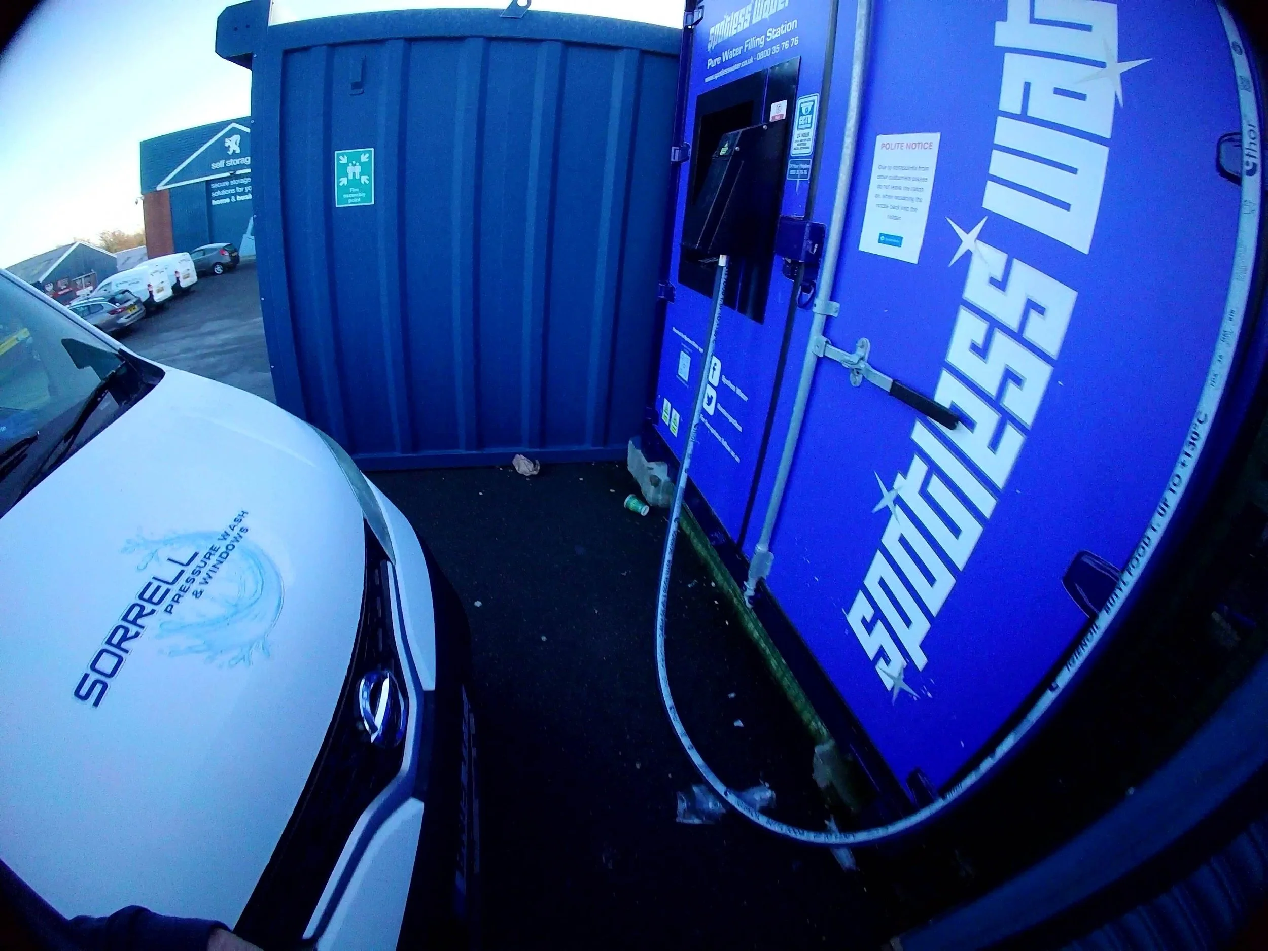 Loading professional pure water for window cleaning in Colchester Essex.