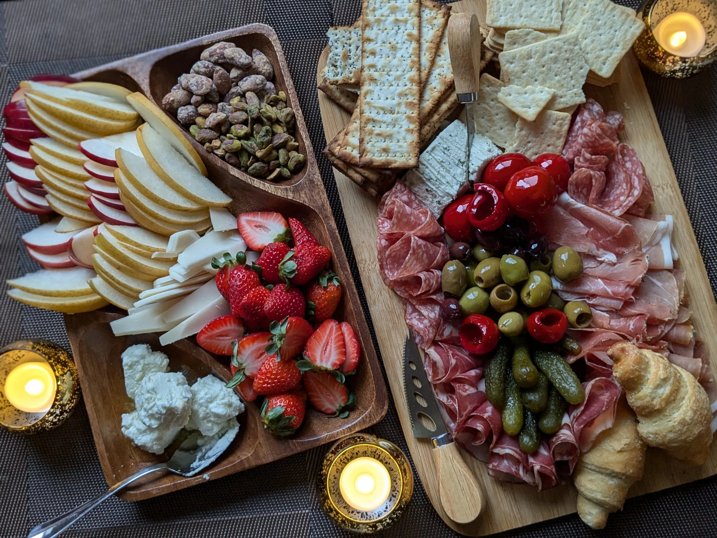 Cheese and charcuterie spread