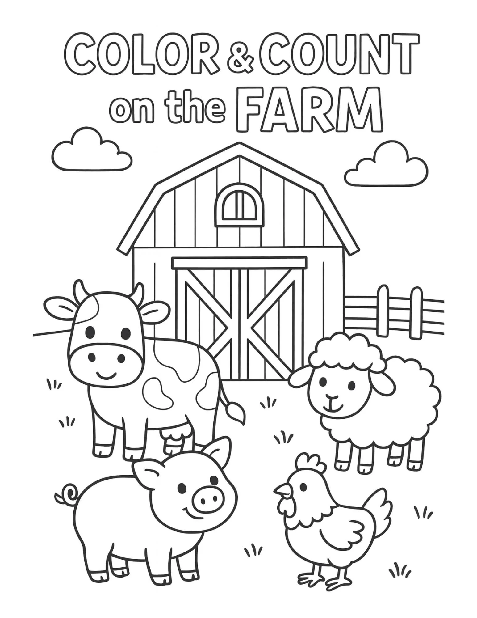 Color & Count on the Farm (PDF)