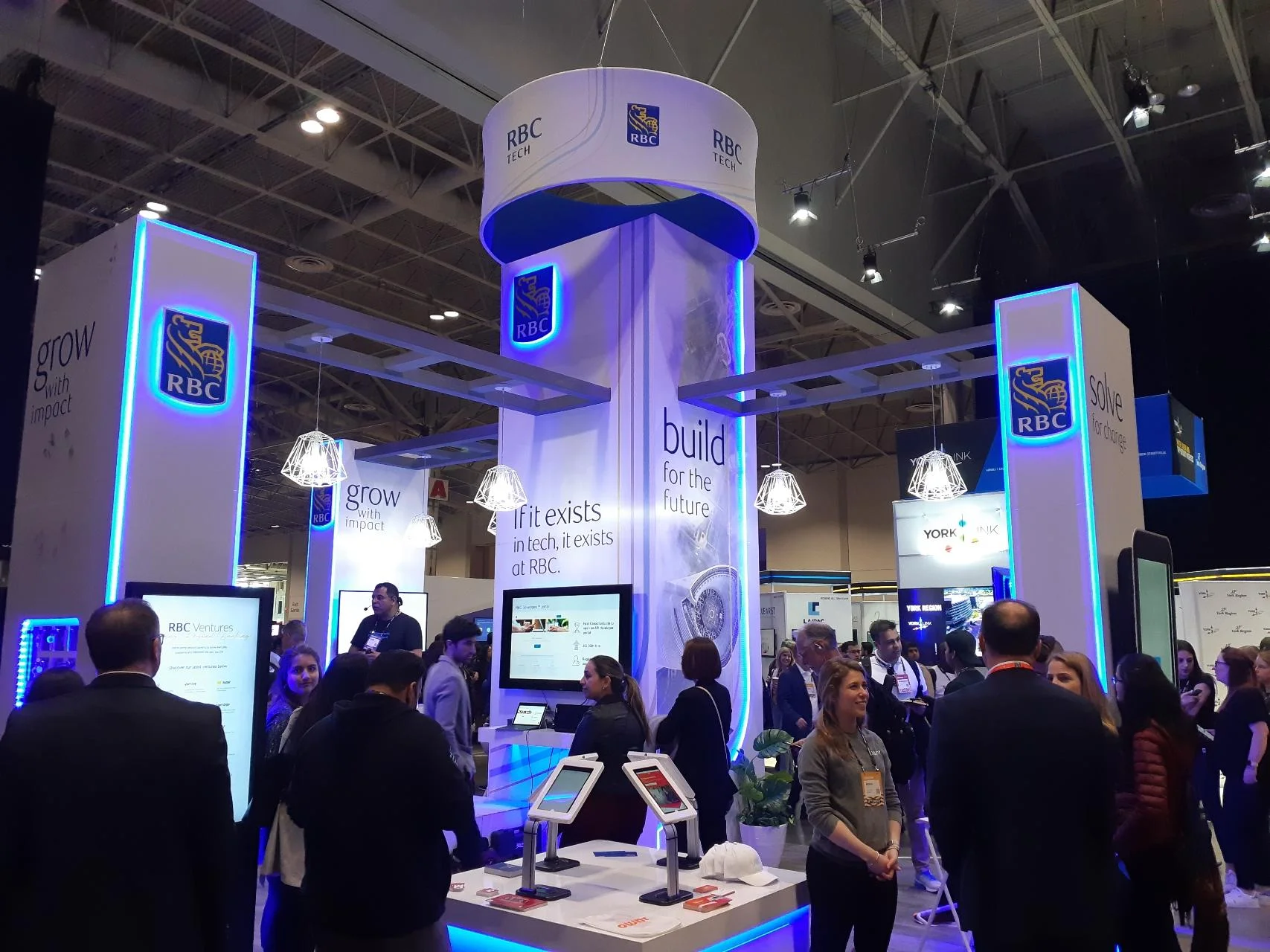 RBC Booth showcasing various tech initiatives, including RBC’s very own sub brand, VenturesImage Source: Lavanya Suresh
