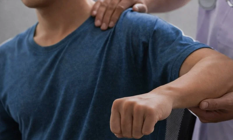 Doctor examining personal injury patient after accident injury in Redding California medical treatment evaluation