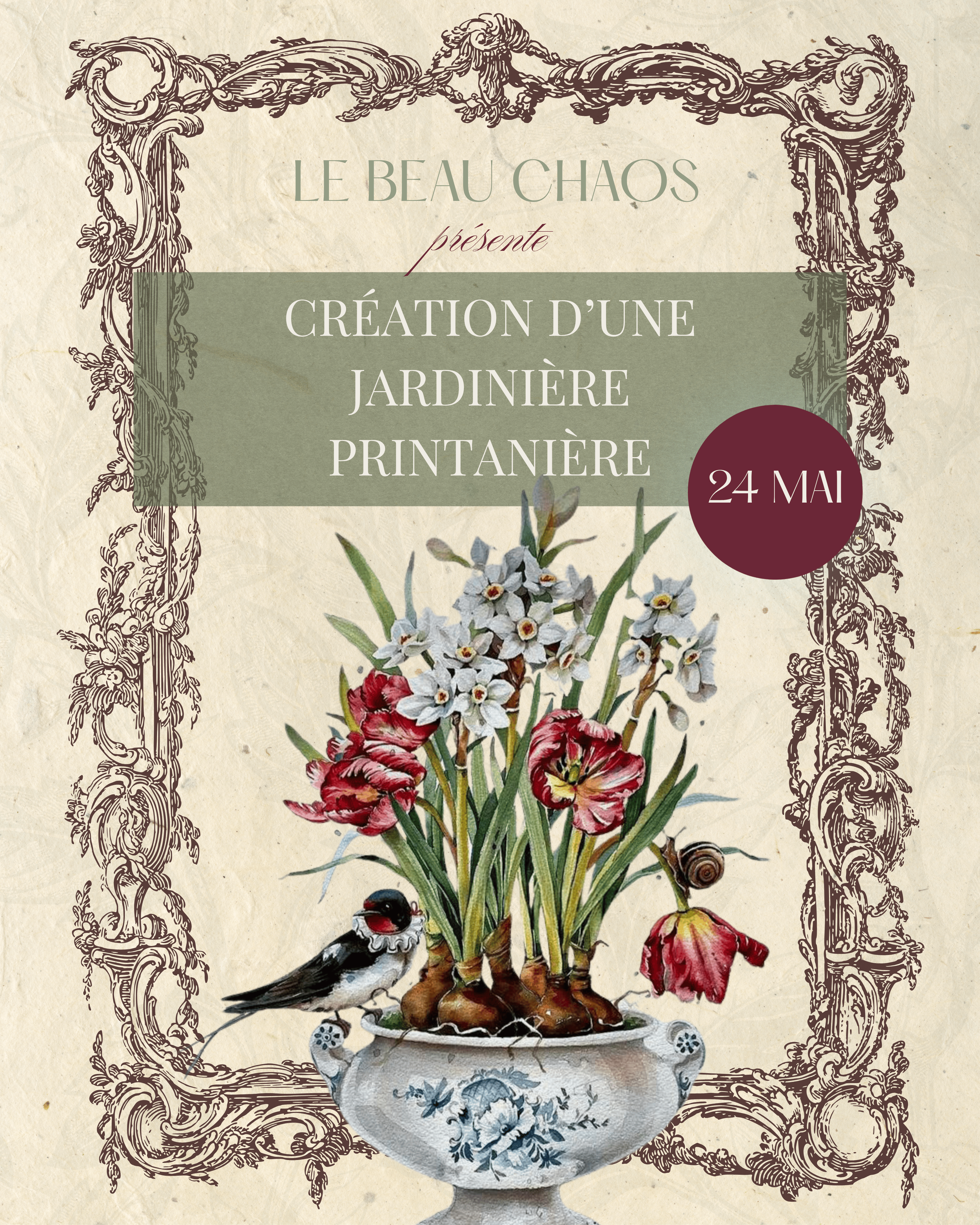 Création d'une jardinière printanière