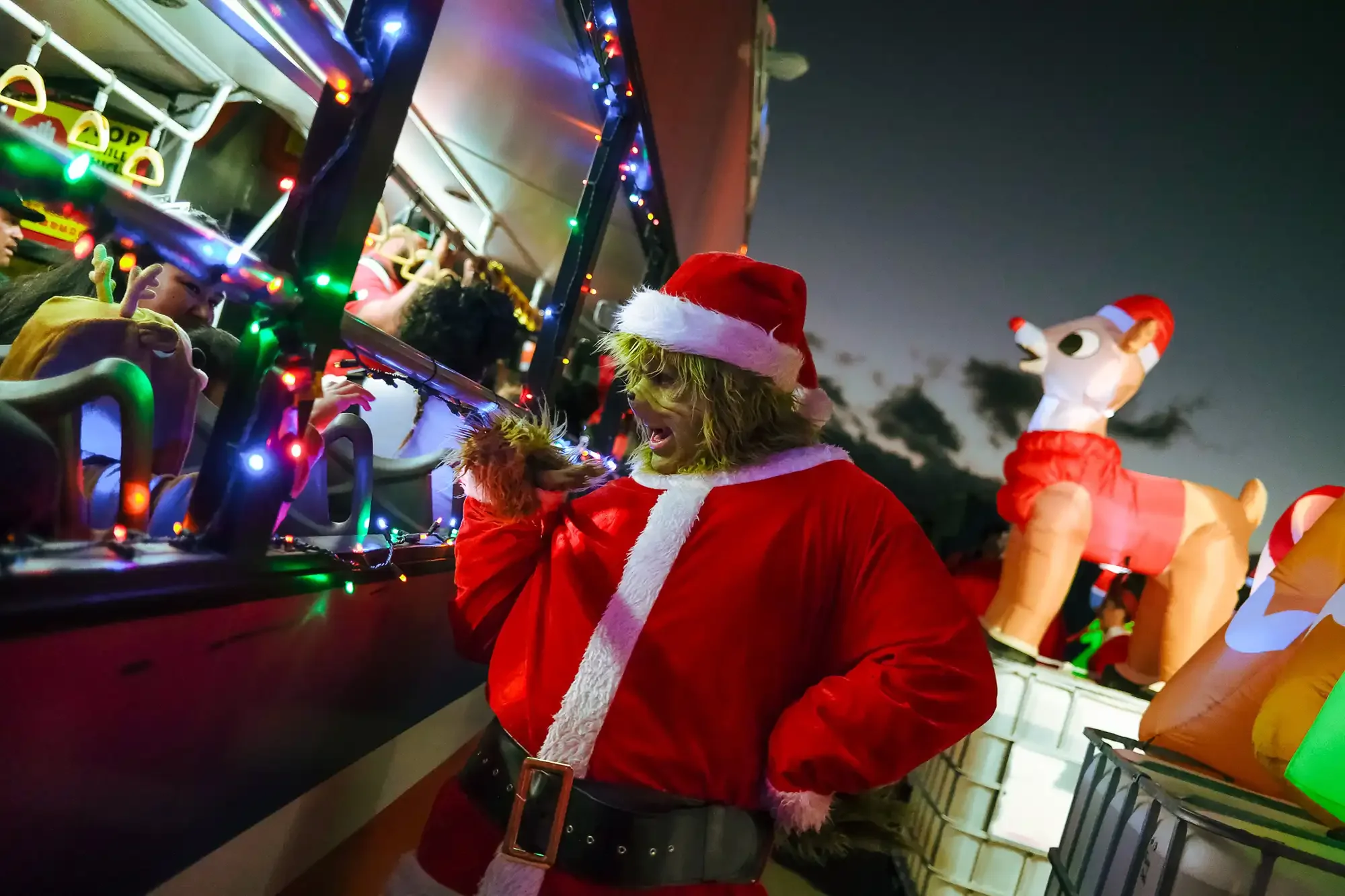 You can meet our Green Guy and enjoy photo shooting with him at the Holiday Station.