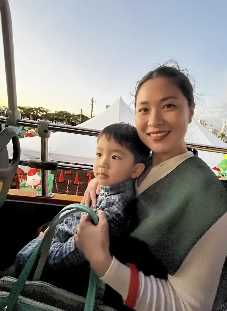 Only Waikiki Trolley's Holiday Lights Tour can go with the double-decker bus!