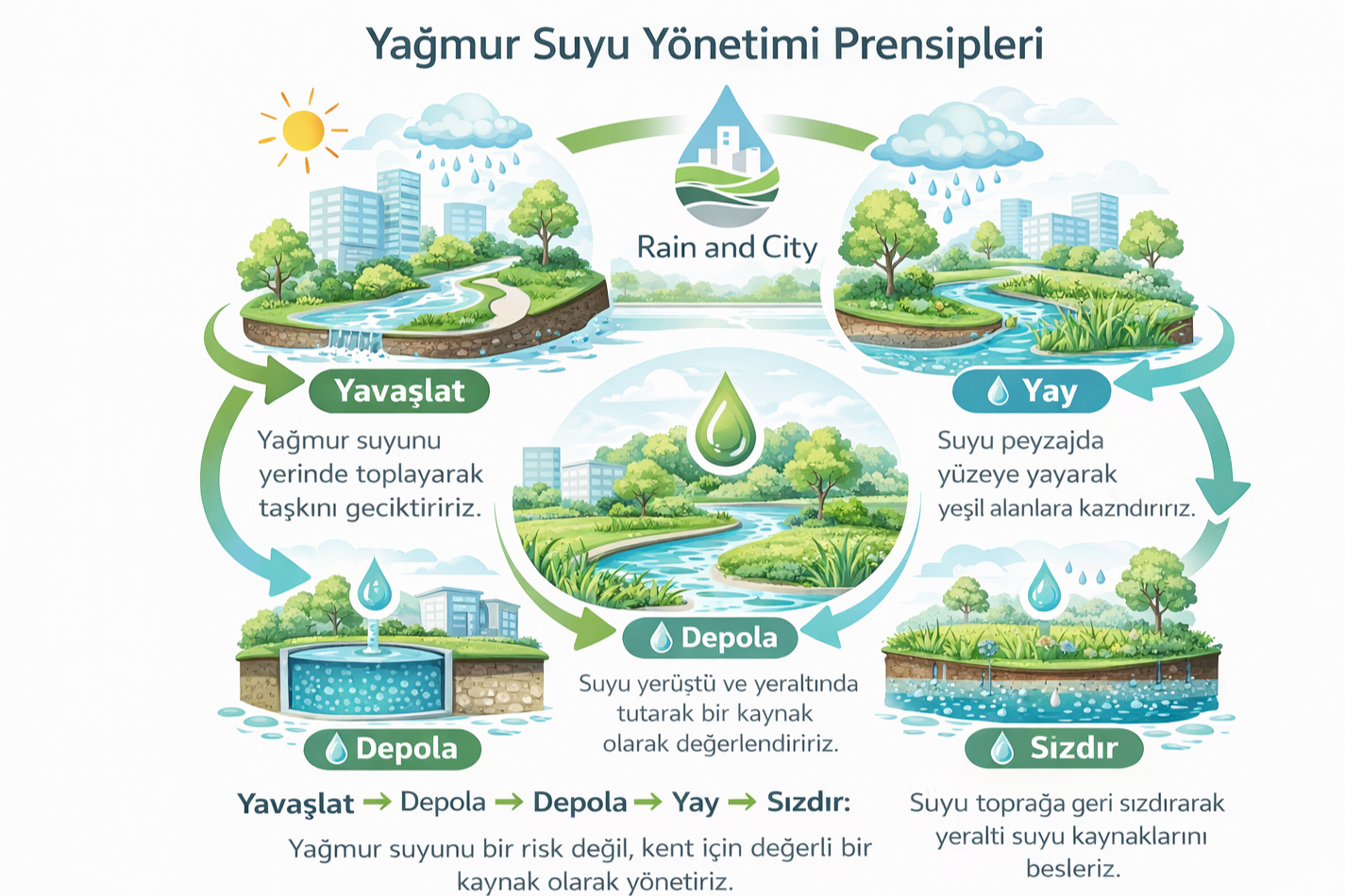 🌿 Yağmur Suyu Yönetimi Prensipleri