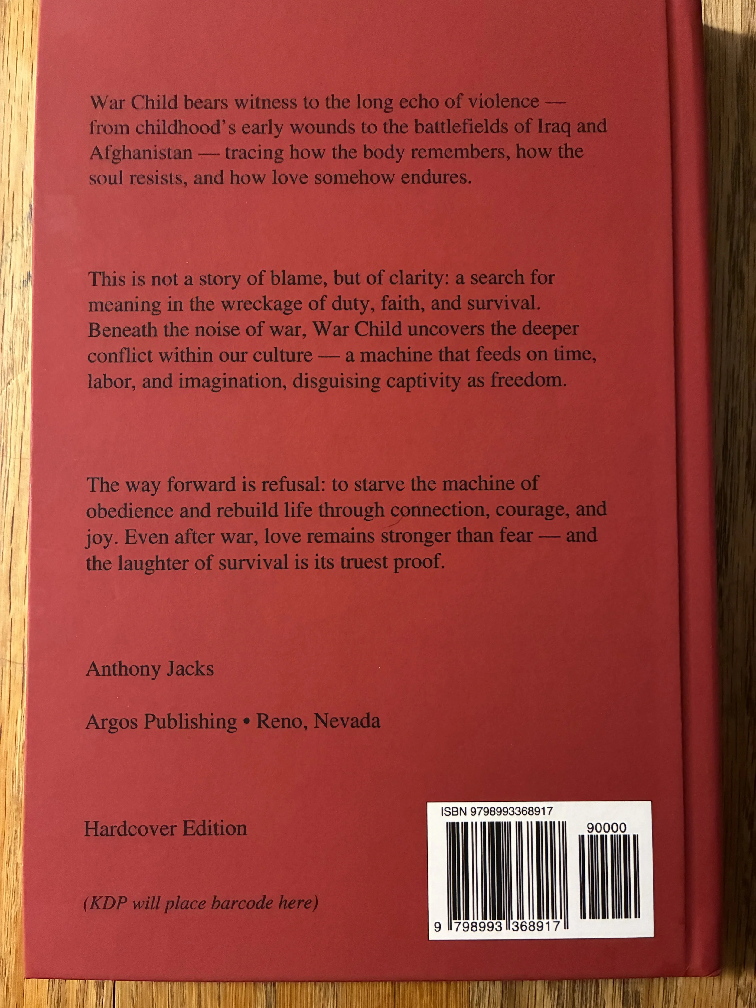 Signed Hard Copy of War Child