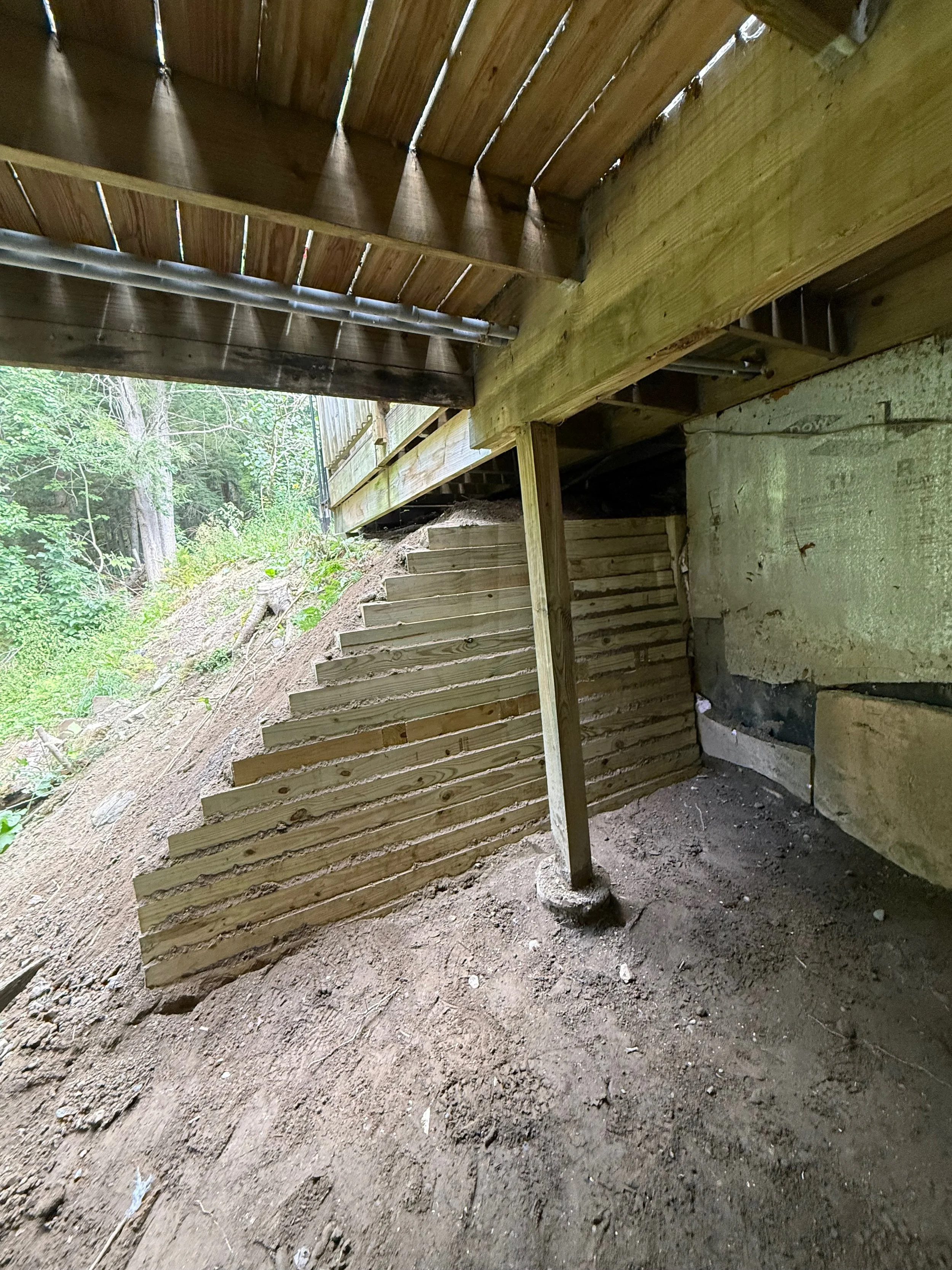 Retaining wall installation