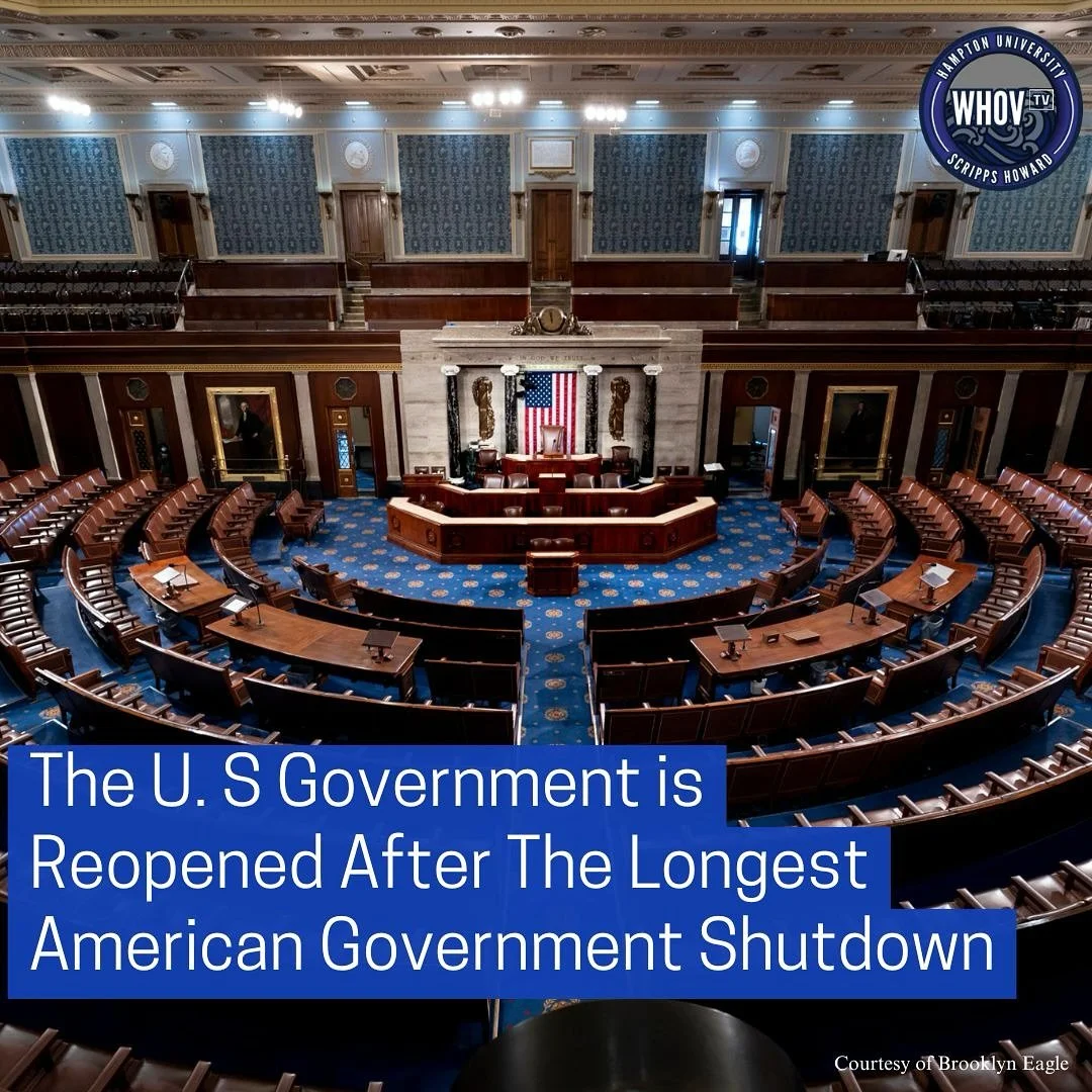 The U.S. government has reopened after the most extended government shutdown in American history. 

Last night, the 43-day-long shutdown ended when the House voted 222-209 on the bill, with nearly every Republican and six Democrats voting in favor. 
