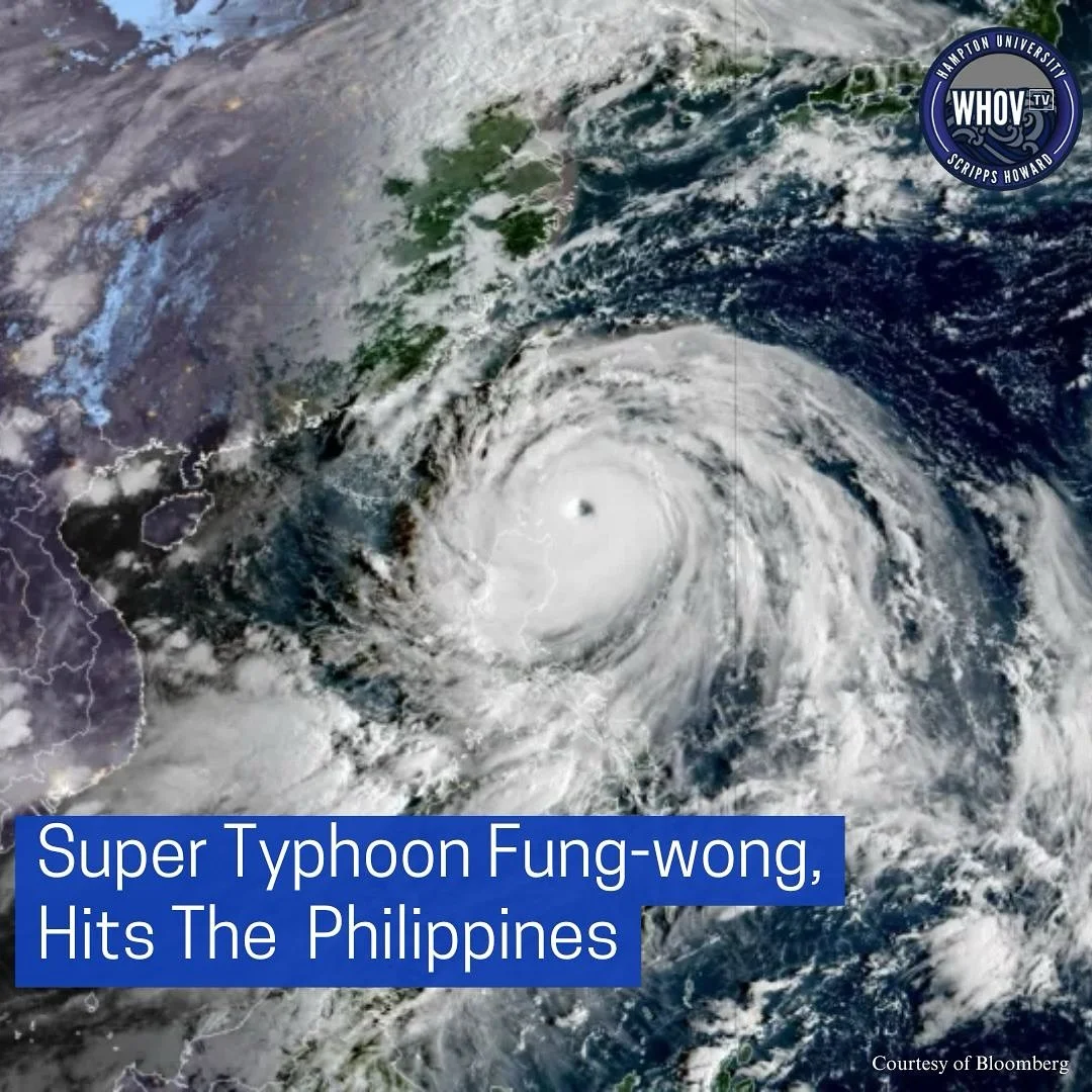 Super Typhoon Fung-wong hits the Philippines, causing massive evacuations. The storm brought winds of around 115 mph and gusts reaching 143 mph. 

This comes just weeks after a previous storm, Kalmaegi, which left more than 200 people dead. 

So far,