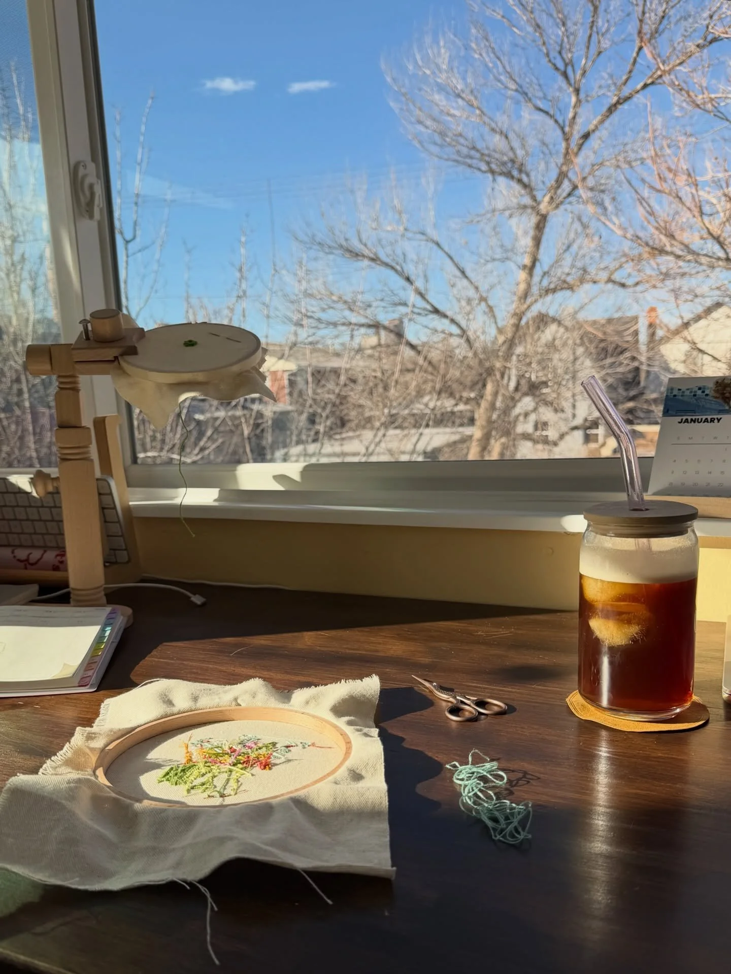 That morning sun 😍

#needleandspruce #handembroidery #wip #embroiderykit #slowliving